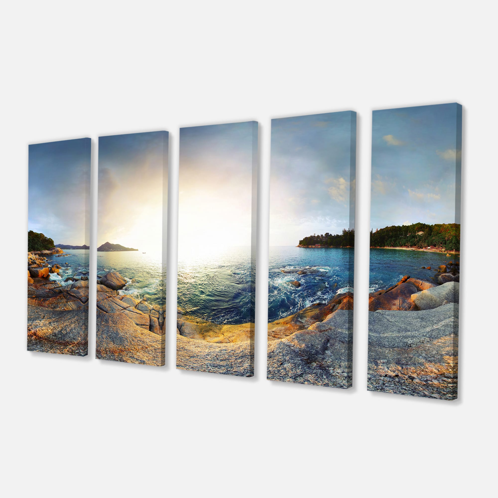 Designart - Rocky Coast in Andaman Sea - Landscape Canvas Art Print
