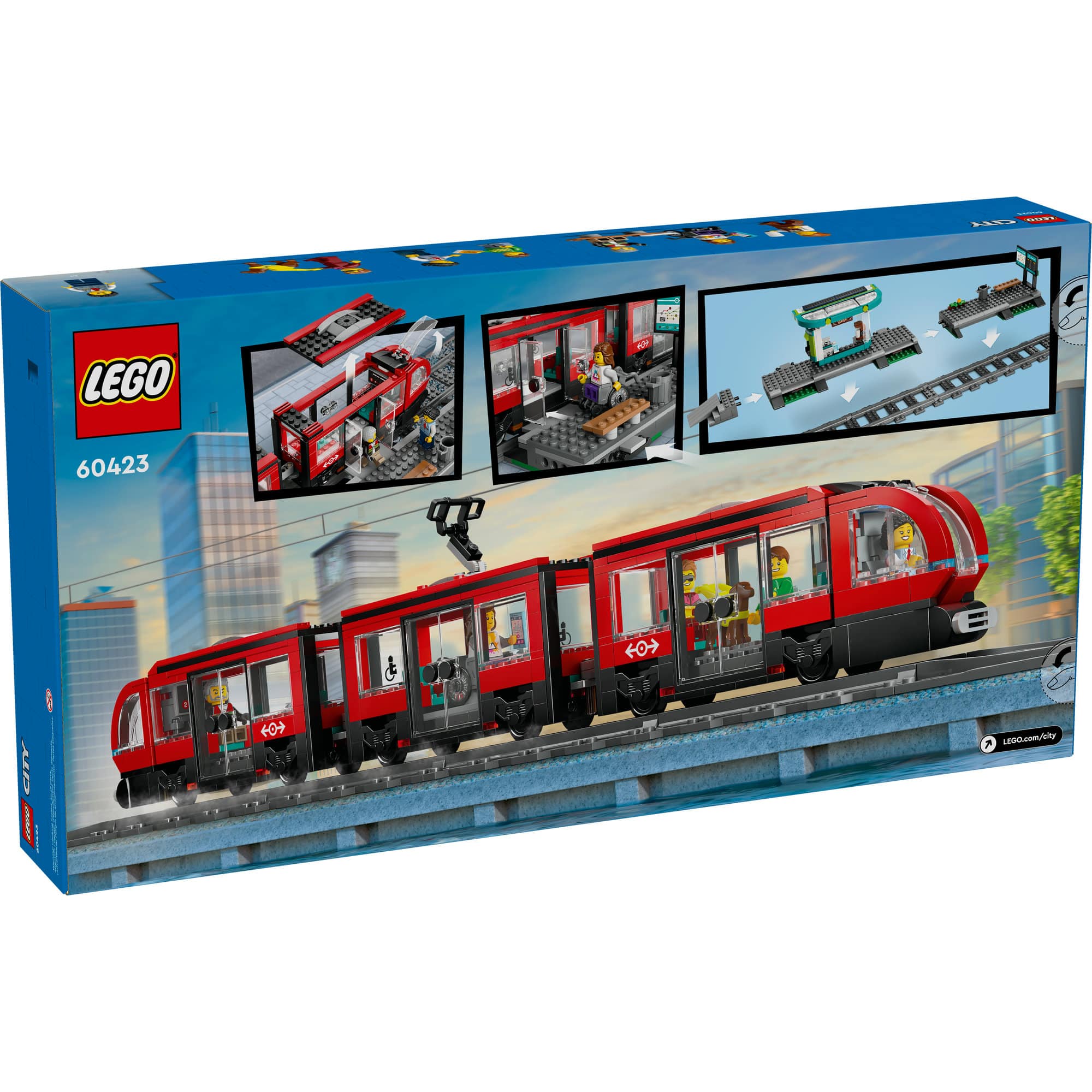 LEGO&#xAE; City Downtown Streetcar and Station Toy Set 60423