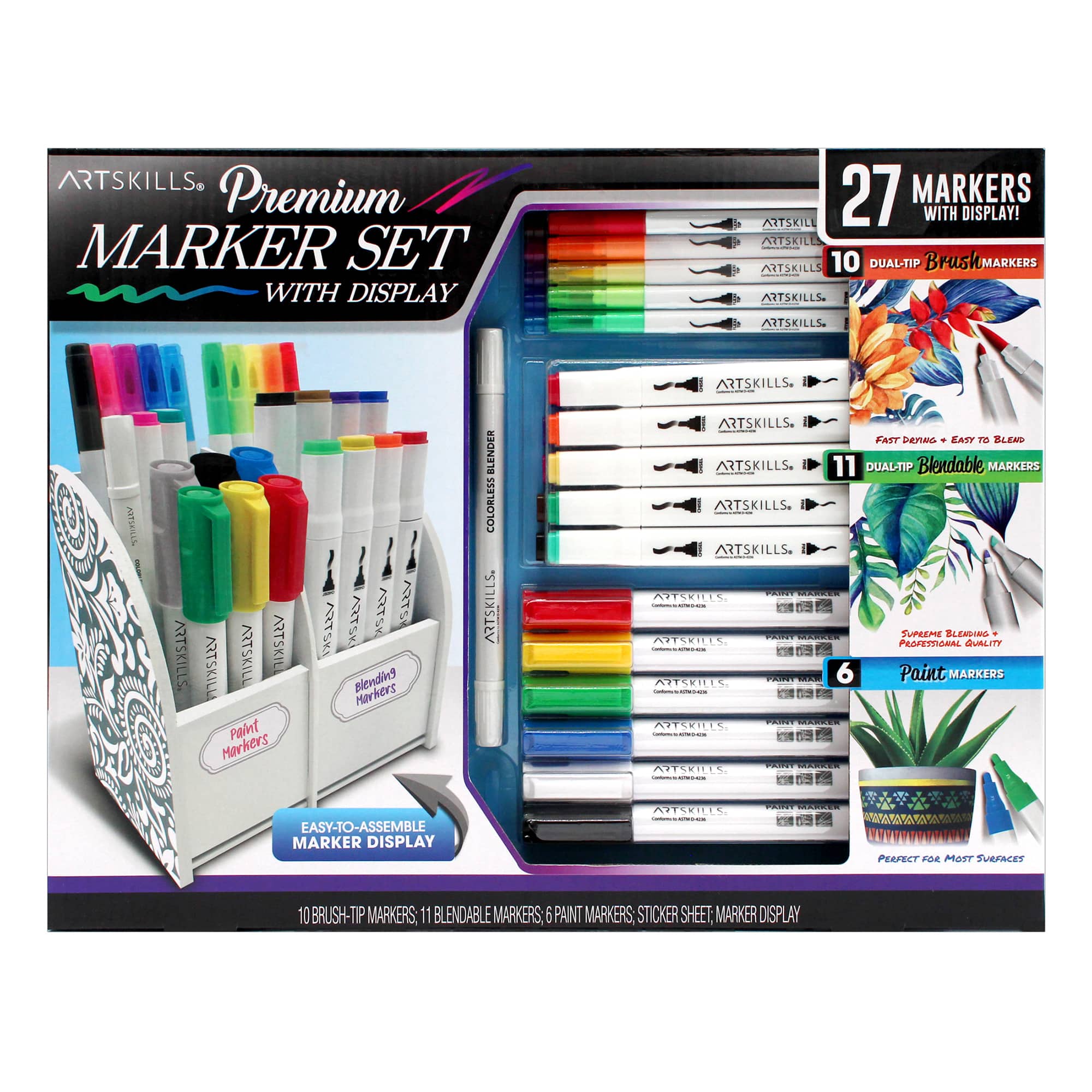 ArtSkills&#xAE; Art Marker Variety Set with Marker Display