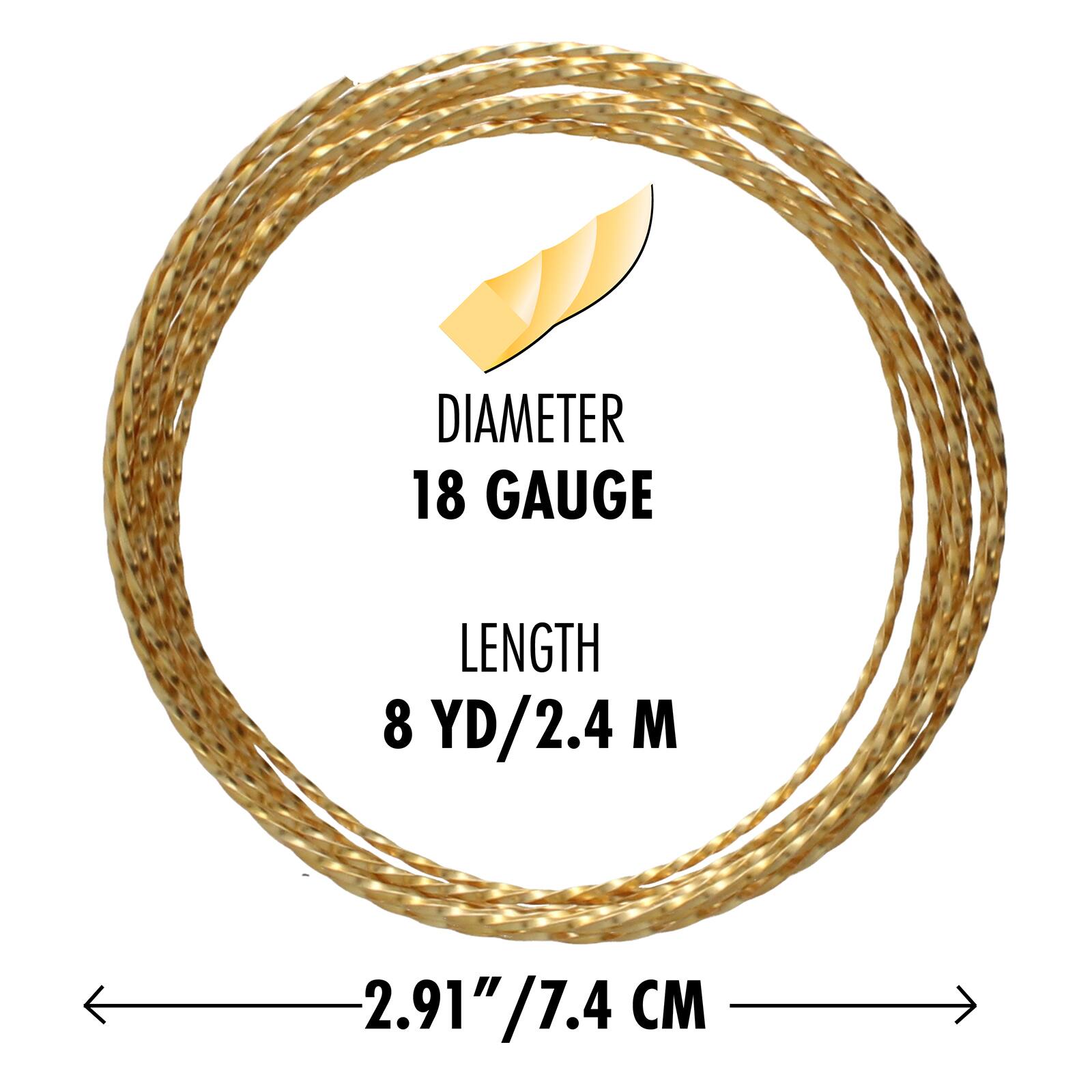 The Beadsmith® Wire Elements™ 18 Gauge Gold Tarnish Resistant Soft Temper Wire, 8ft.