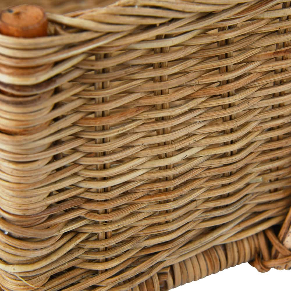 16&#x22; Natural Decorative Rattan Hanging Basket