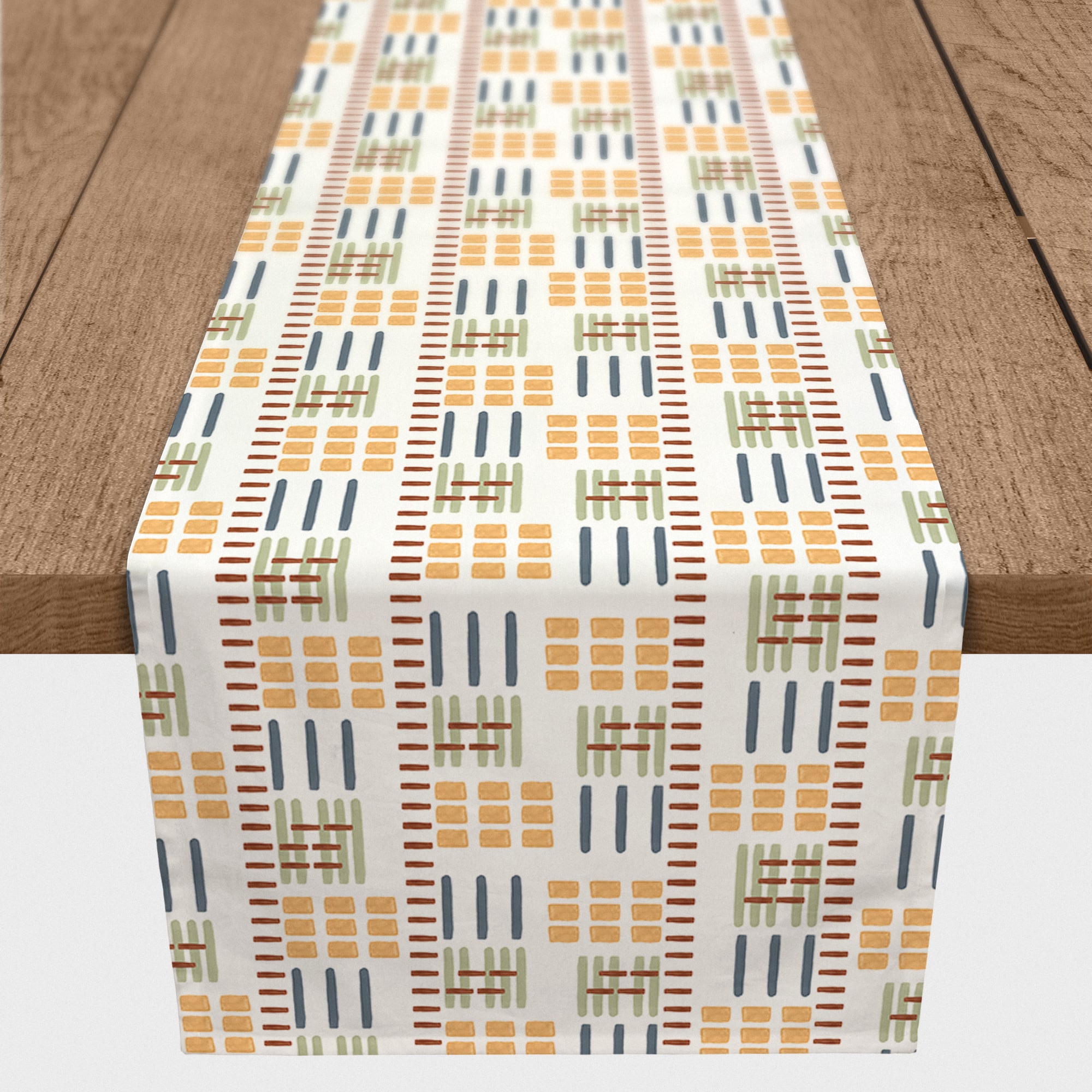 Abstract Textile Outdoor Table Runner