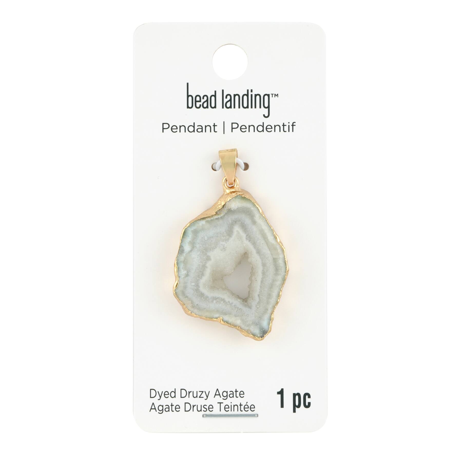 Dyed Natural Druzy Agate Pendant by Bead Landing™