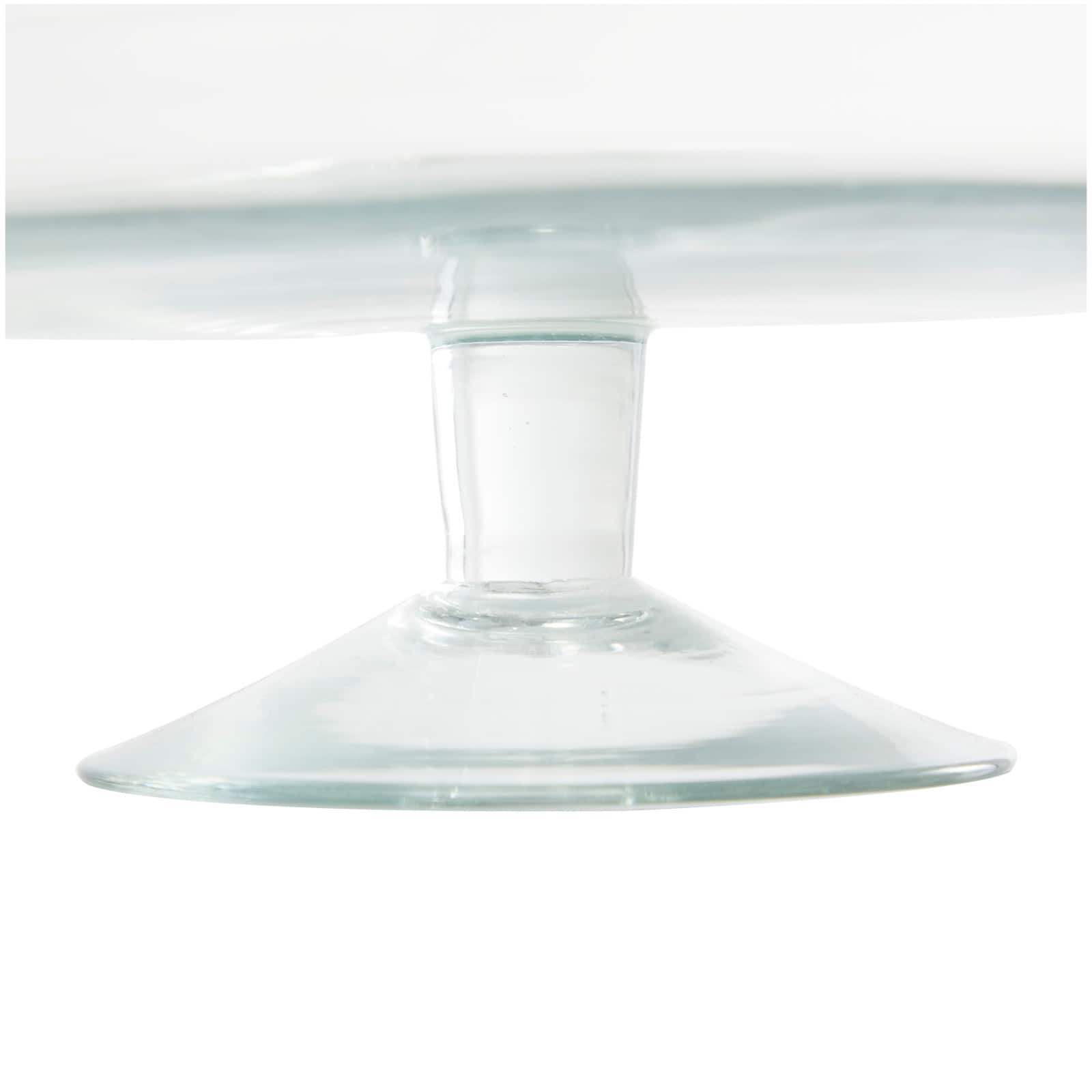 12&#x22; Clear Glass Cake Stand with Glass Dome
