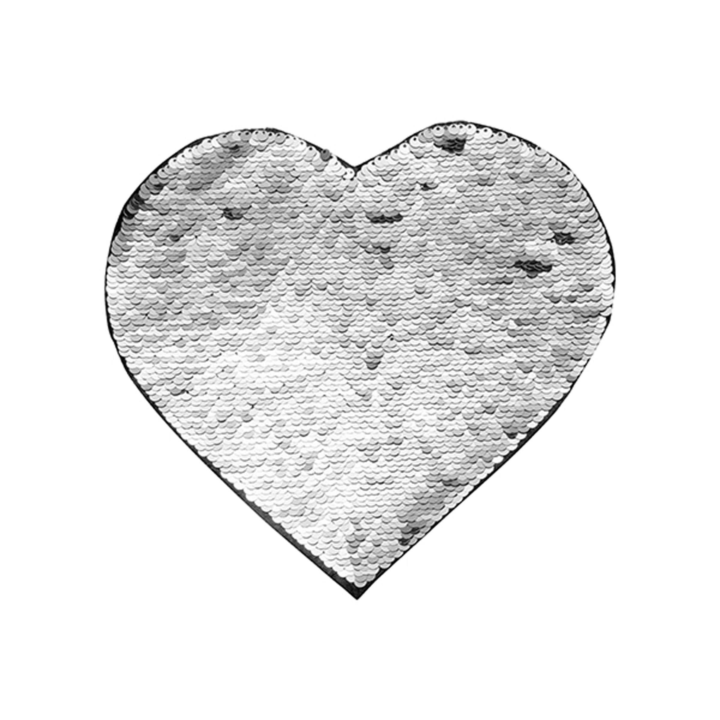 Craft Express Sublimation Heart Shaped Sequin Patches, 2ct.