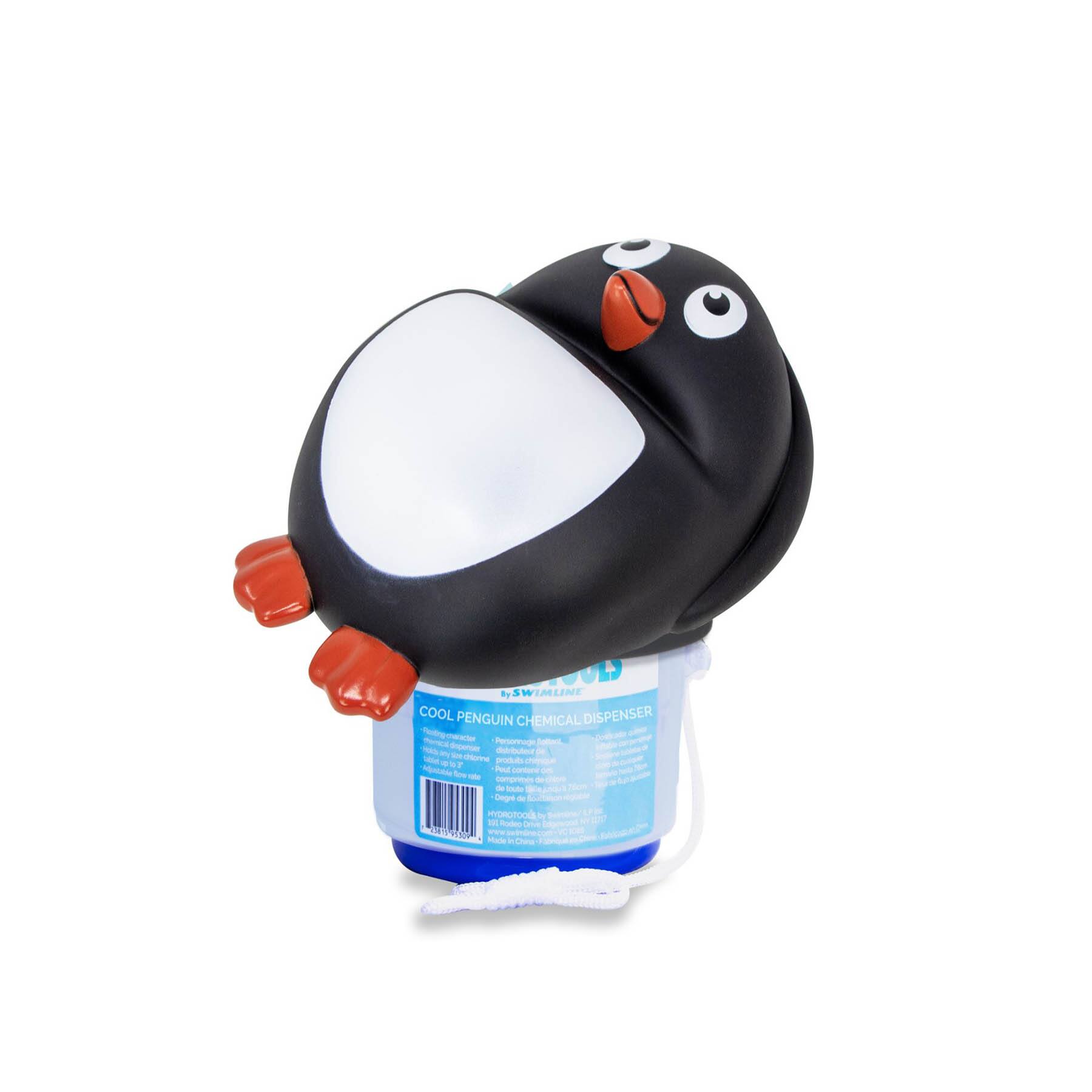 Swim Central 13&#x22; Blue &#x26; White Cool Penguin Swimming Pool Chemical Dispenser