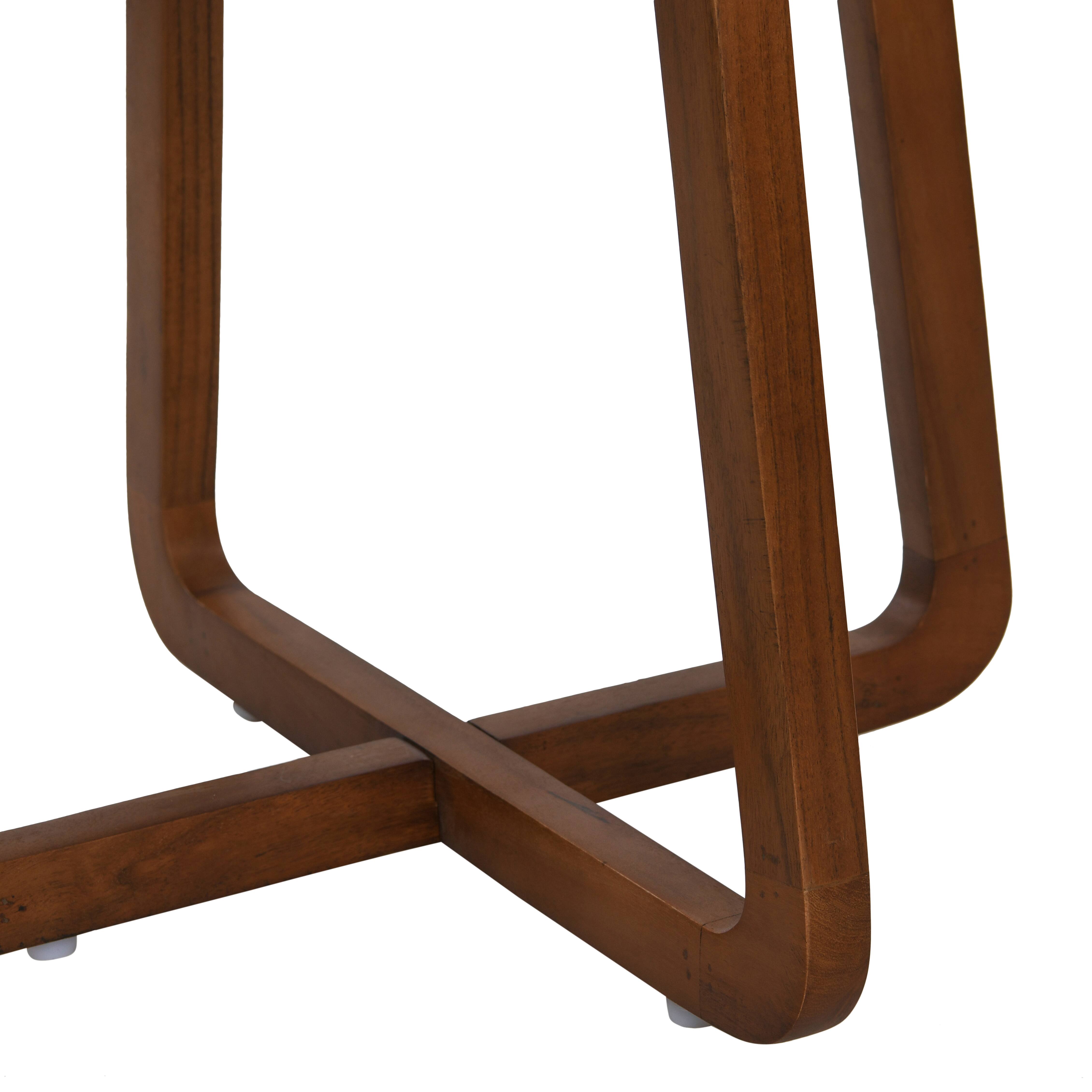 Hello Honey&#xAE; Modern Bohemian Marble &#x26; Wood Round End Table