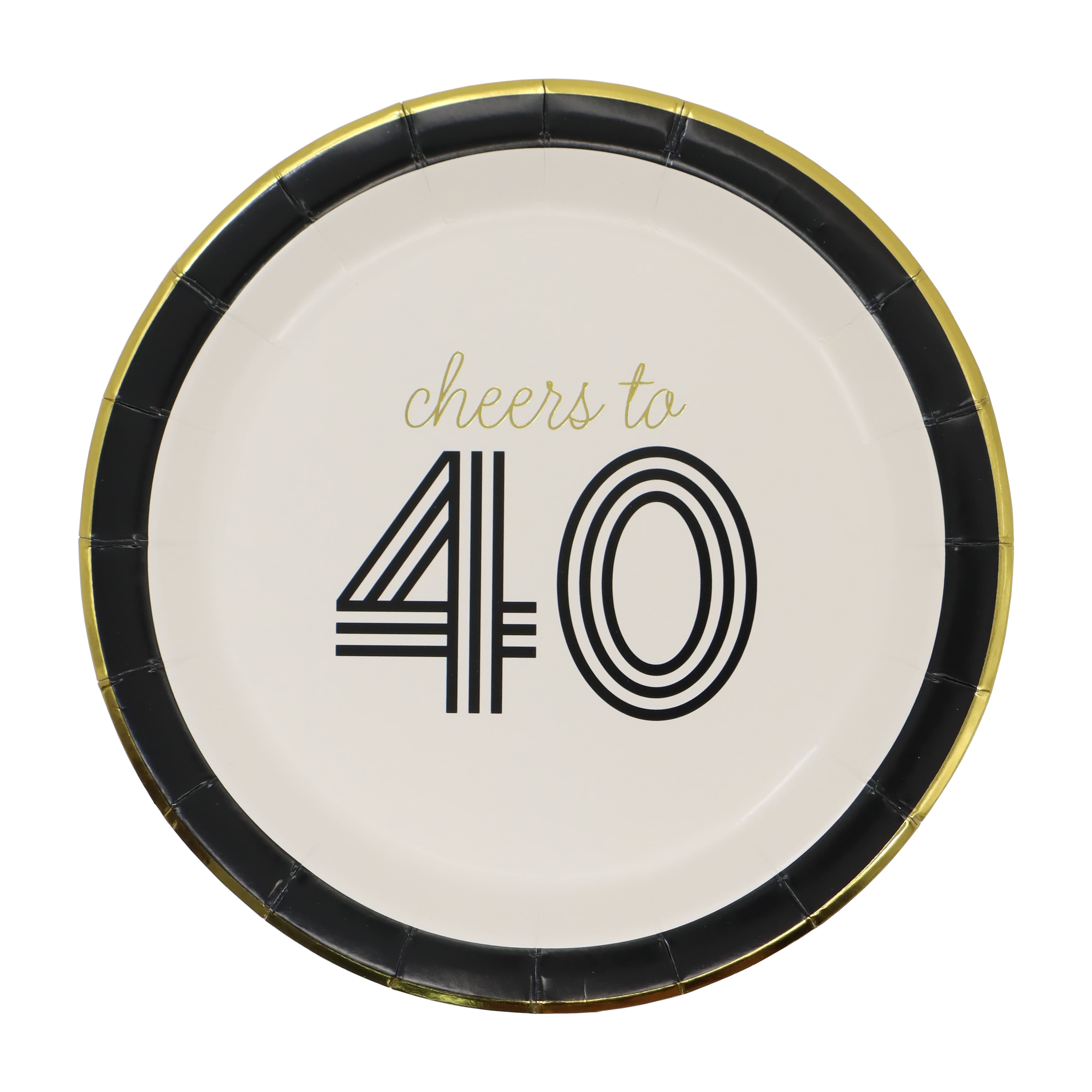 7&#x22; Cheers to 40 Snack Plates, 8ct. by Celebrate It&#x2122;