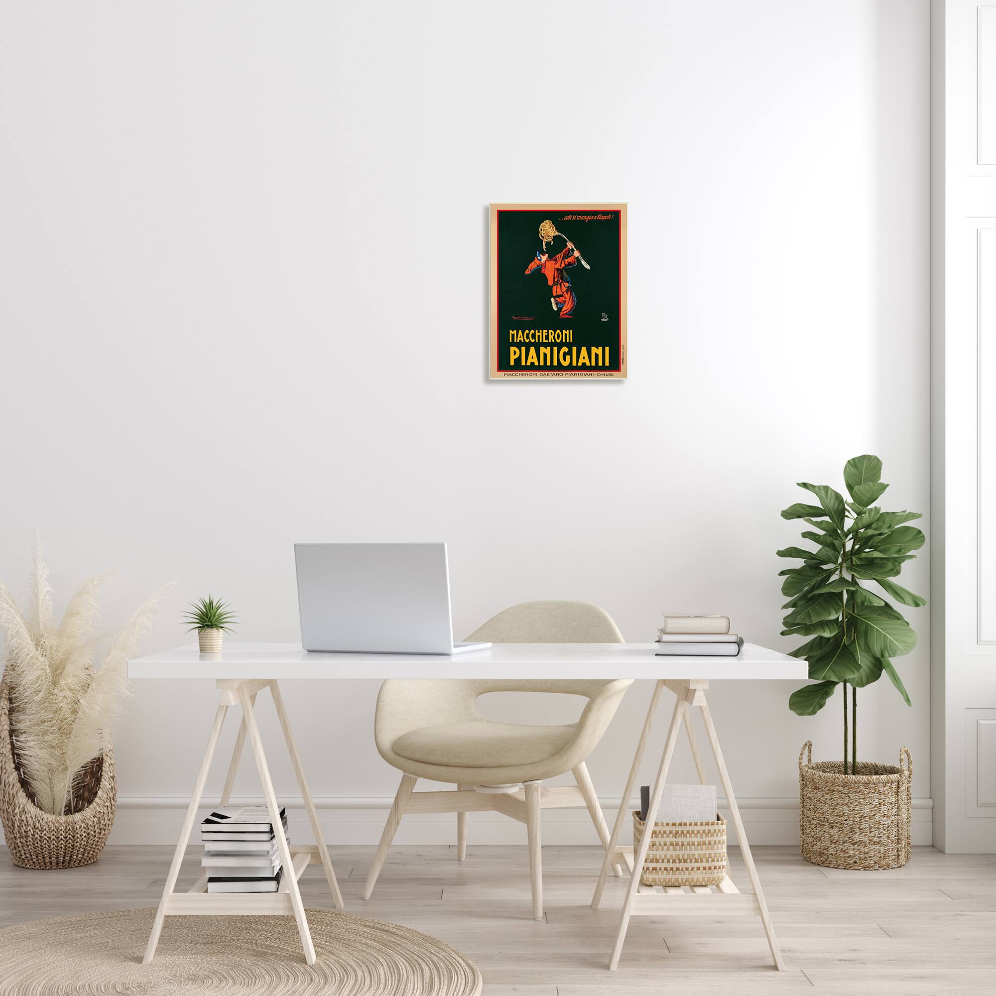 Stupell Industries Maccheroni Pianigiani Vintage Poster Wall Plaque