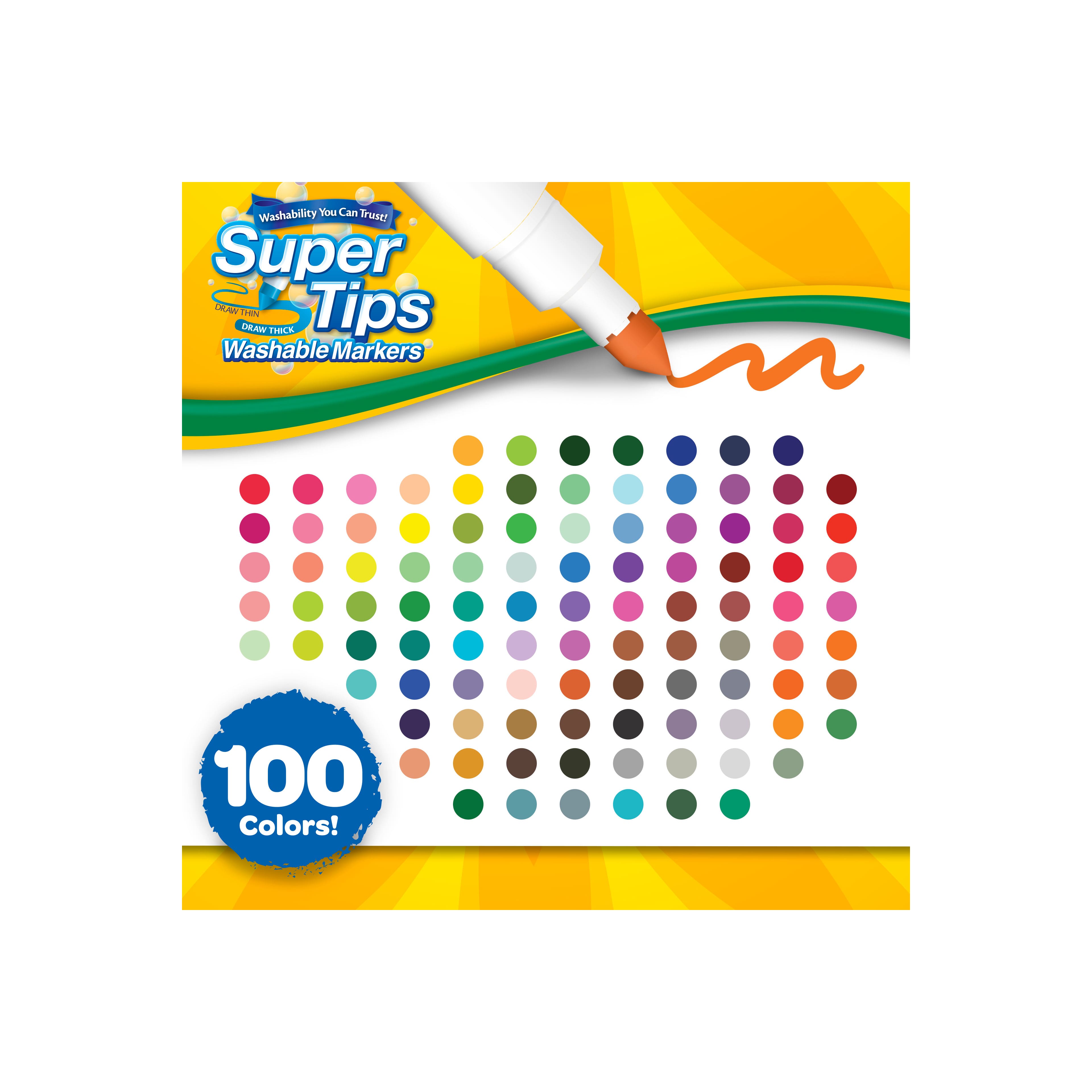 Crayola&#xAE; Super Tips 100 Color Washable Markers