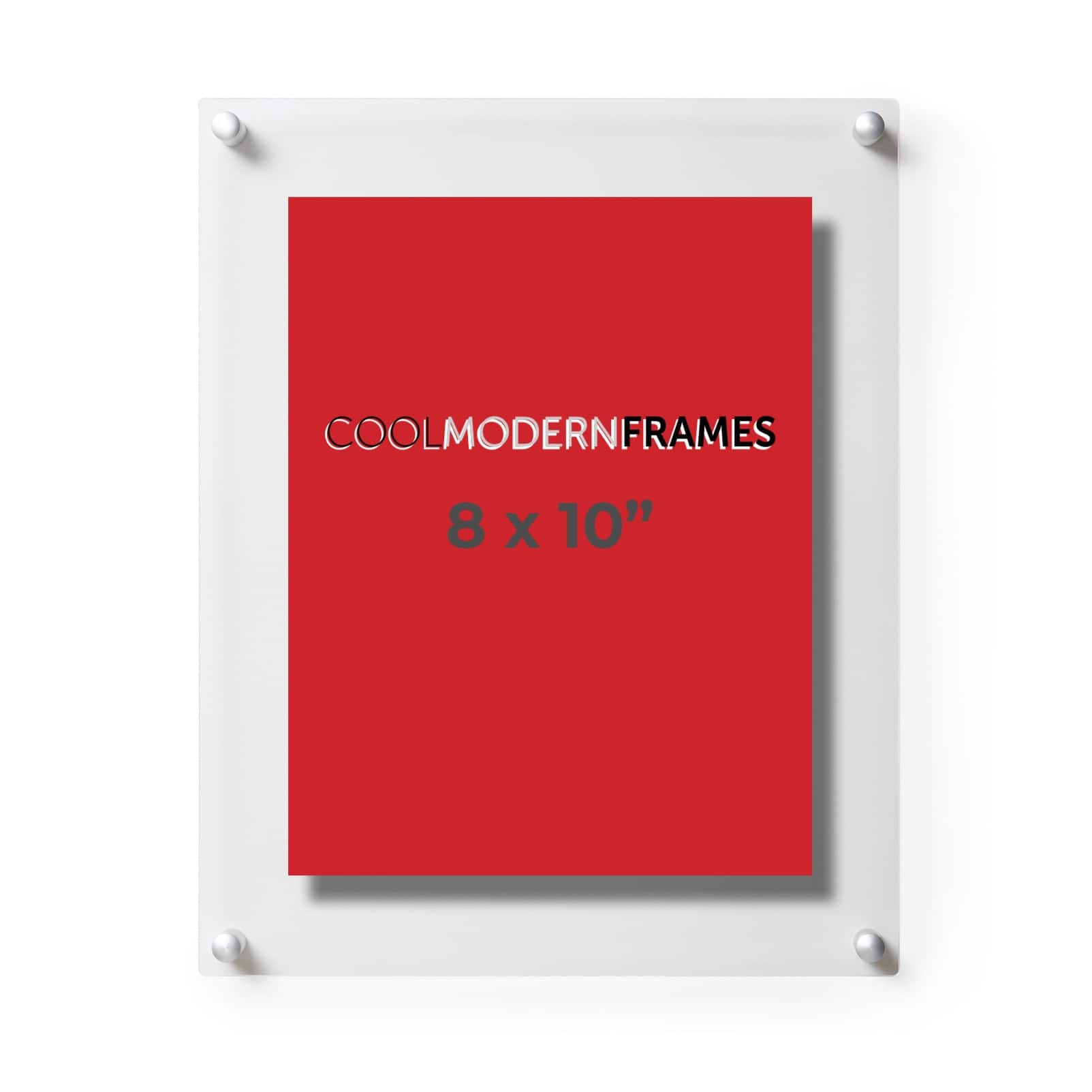 Cool Modern Frames 2 Pack Clear Acrylic Float Frame with Silver Hardware