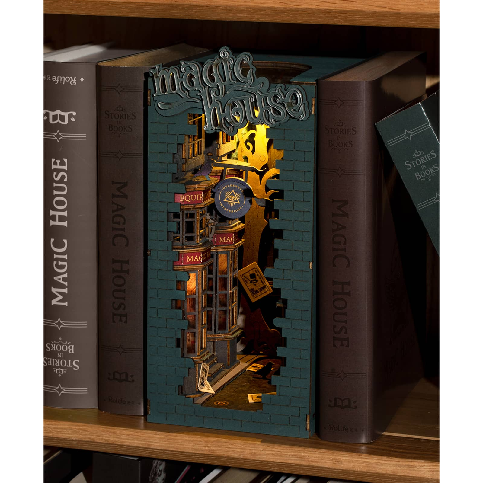 Rolife Magic House Miniature Bookend Kit