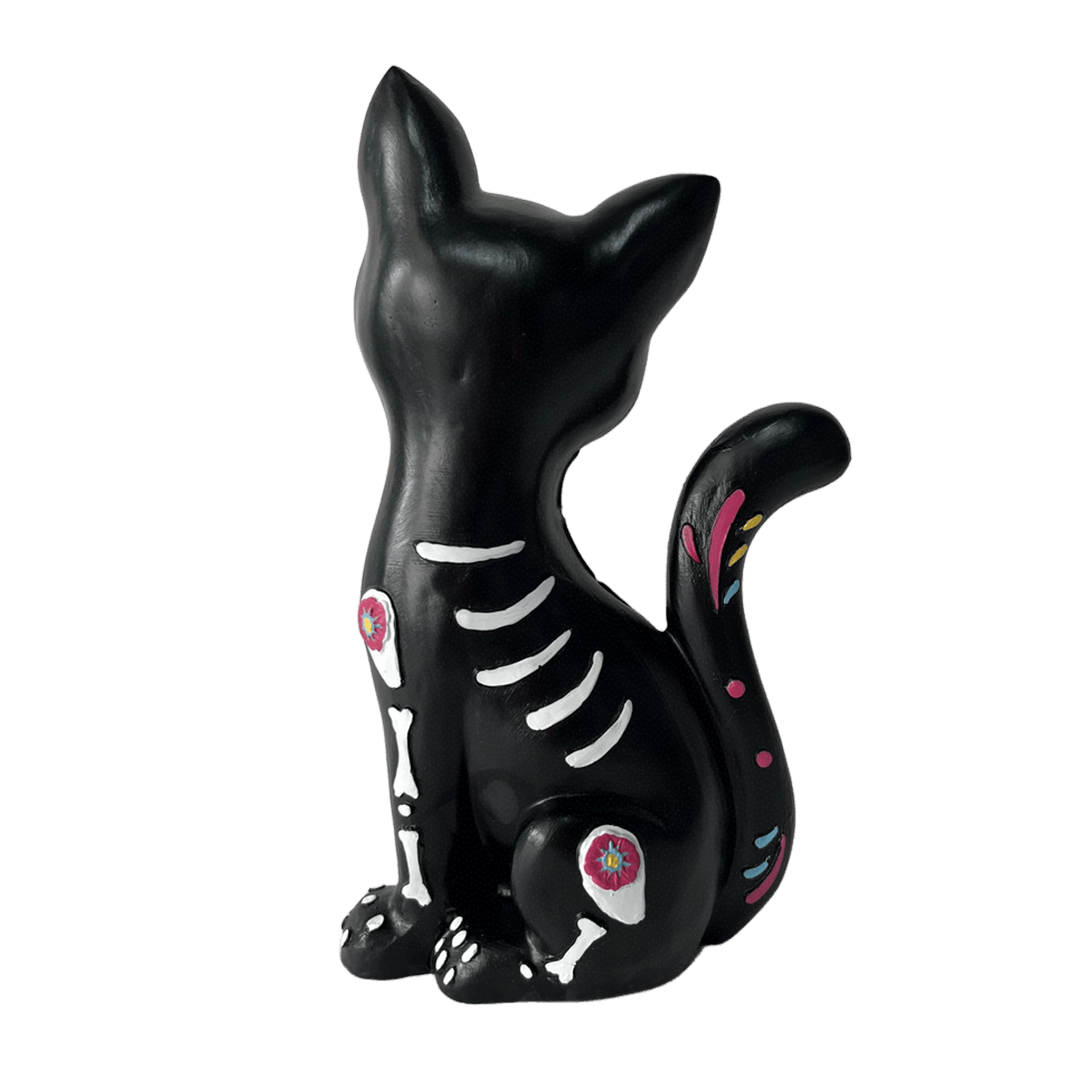 8.75&#x22; Day of the Dead Sitting Skeleton Cat Tabletop D&#xE9;cor by Ashland&#xAE;
