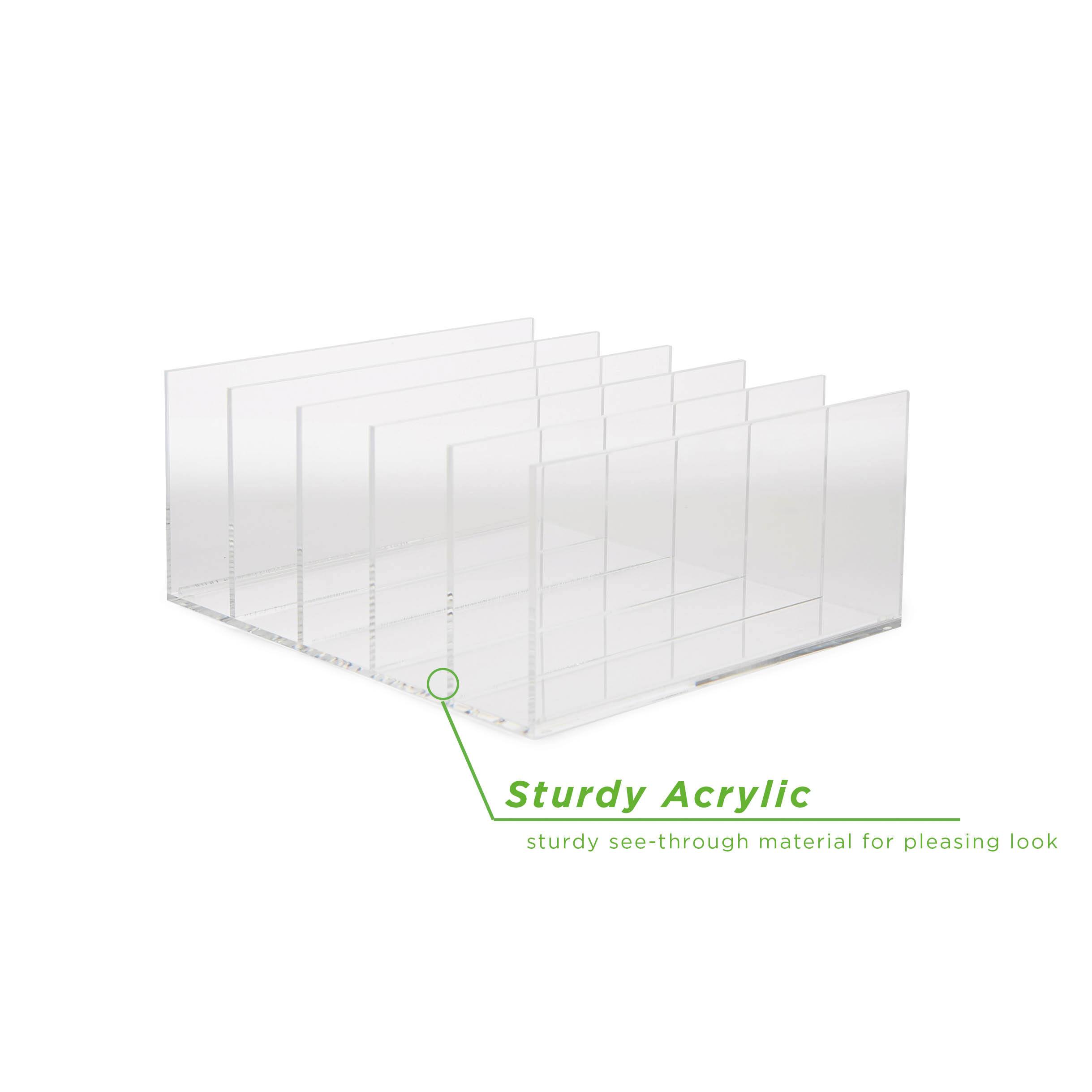 Mind Reader 5 Compartment Vertical Acrylic File Holder