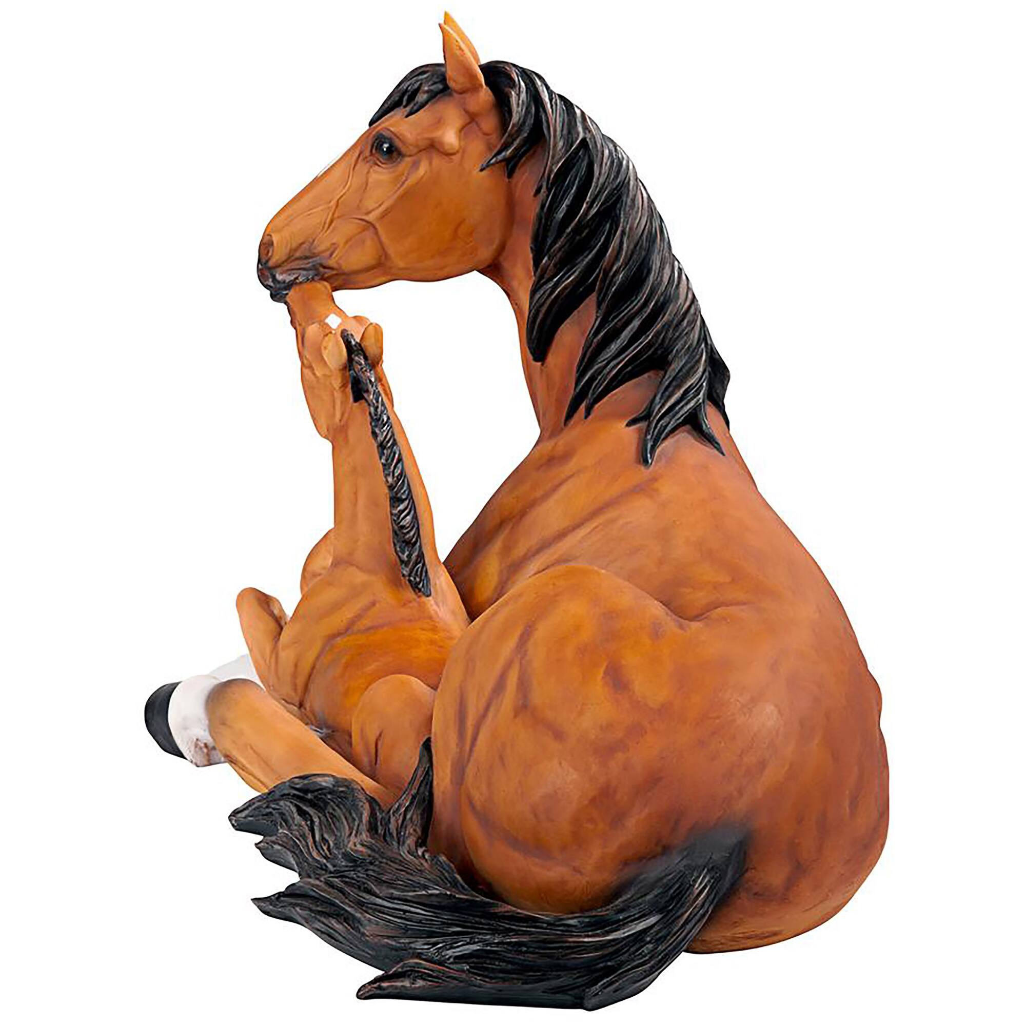 Design Toscano 17.5" Motherly Love Pony Foal & Mare Horse Statue