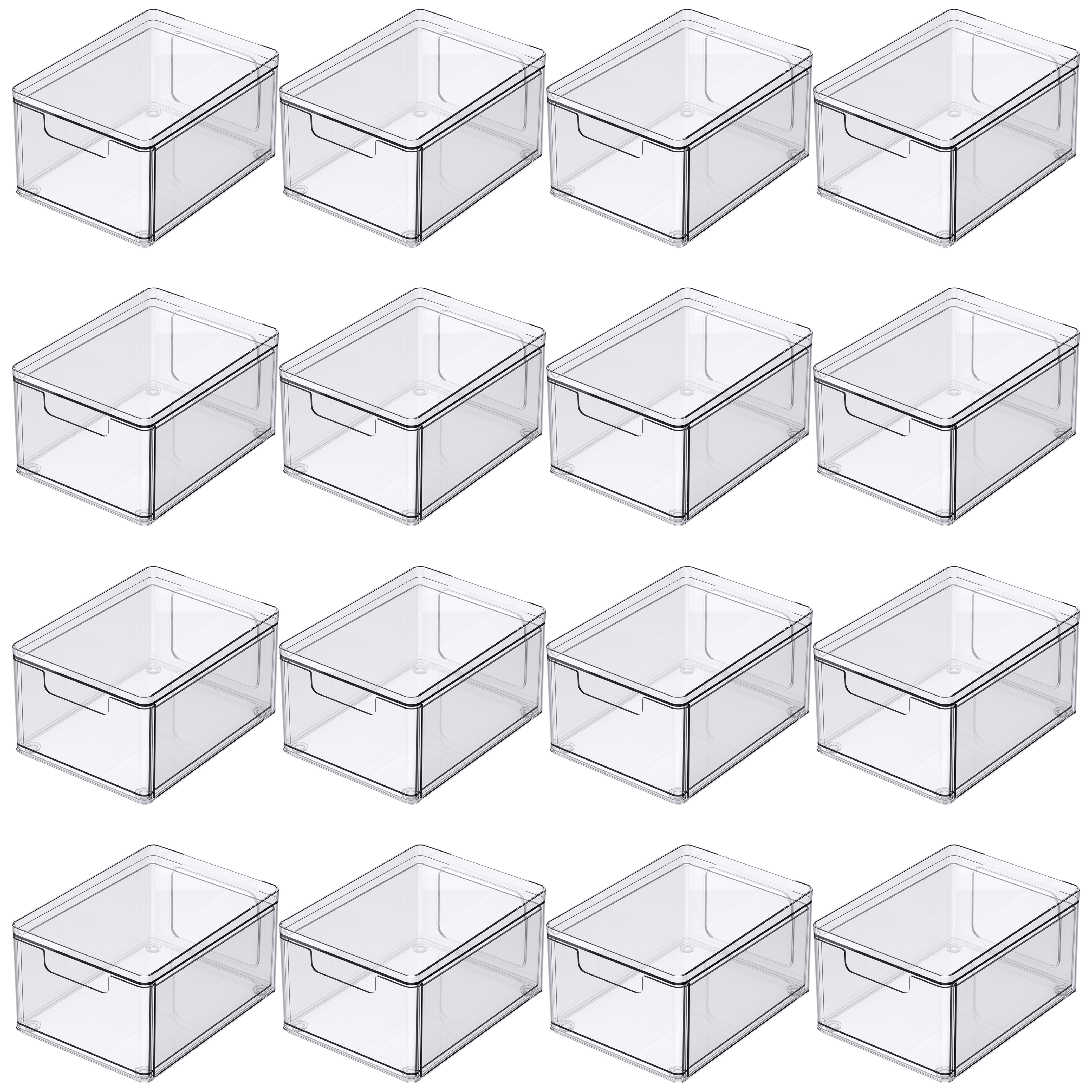 16 Pack: Clear Stackable Storage Drawer by Simply Tidy®