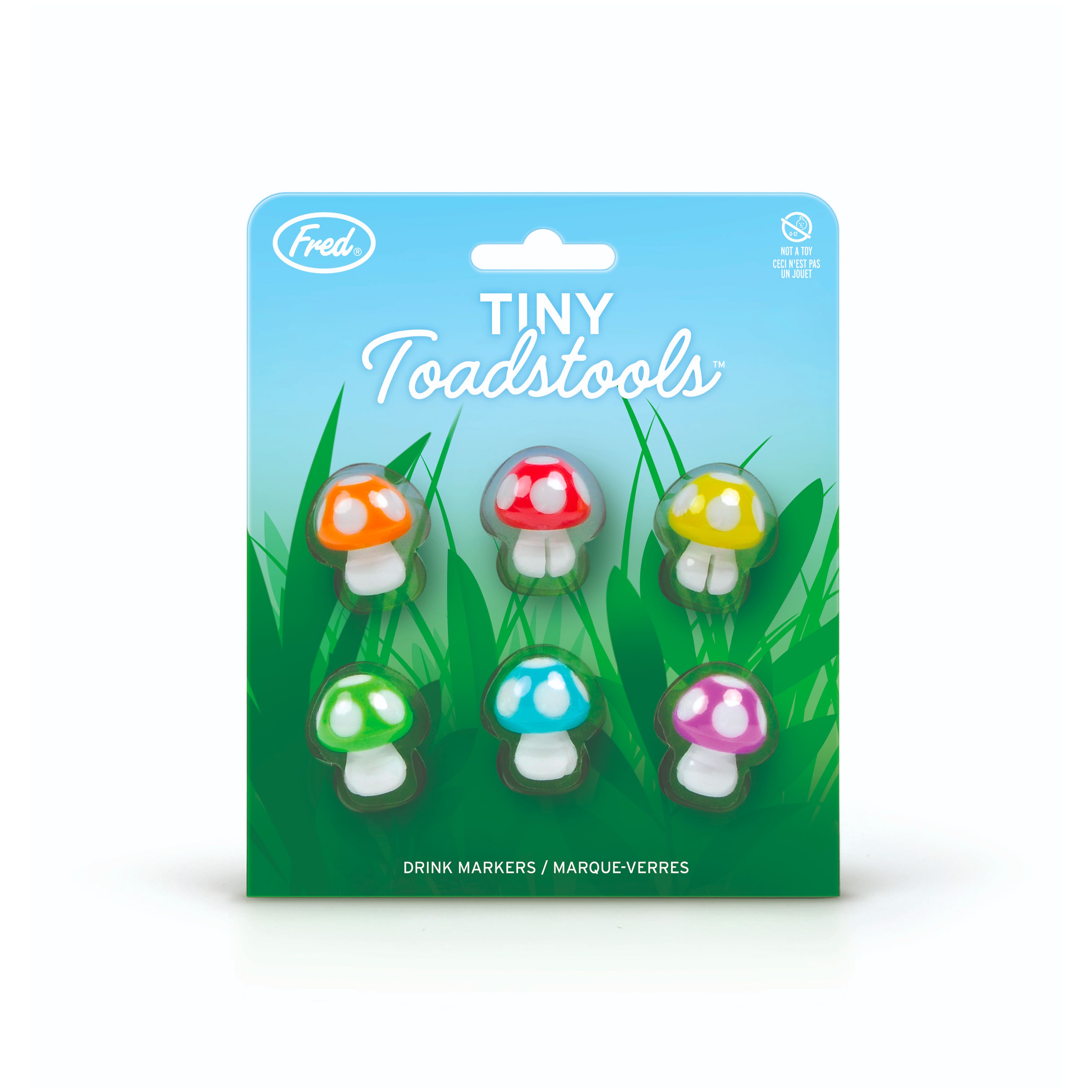 Genuine Fred&#xAE; Tiny Toadstools&#x2122; Rainbow Drink Charms