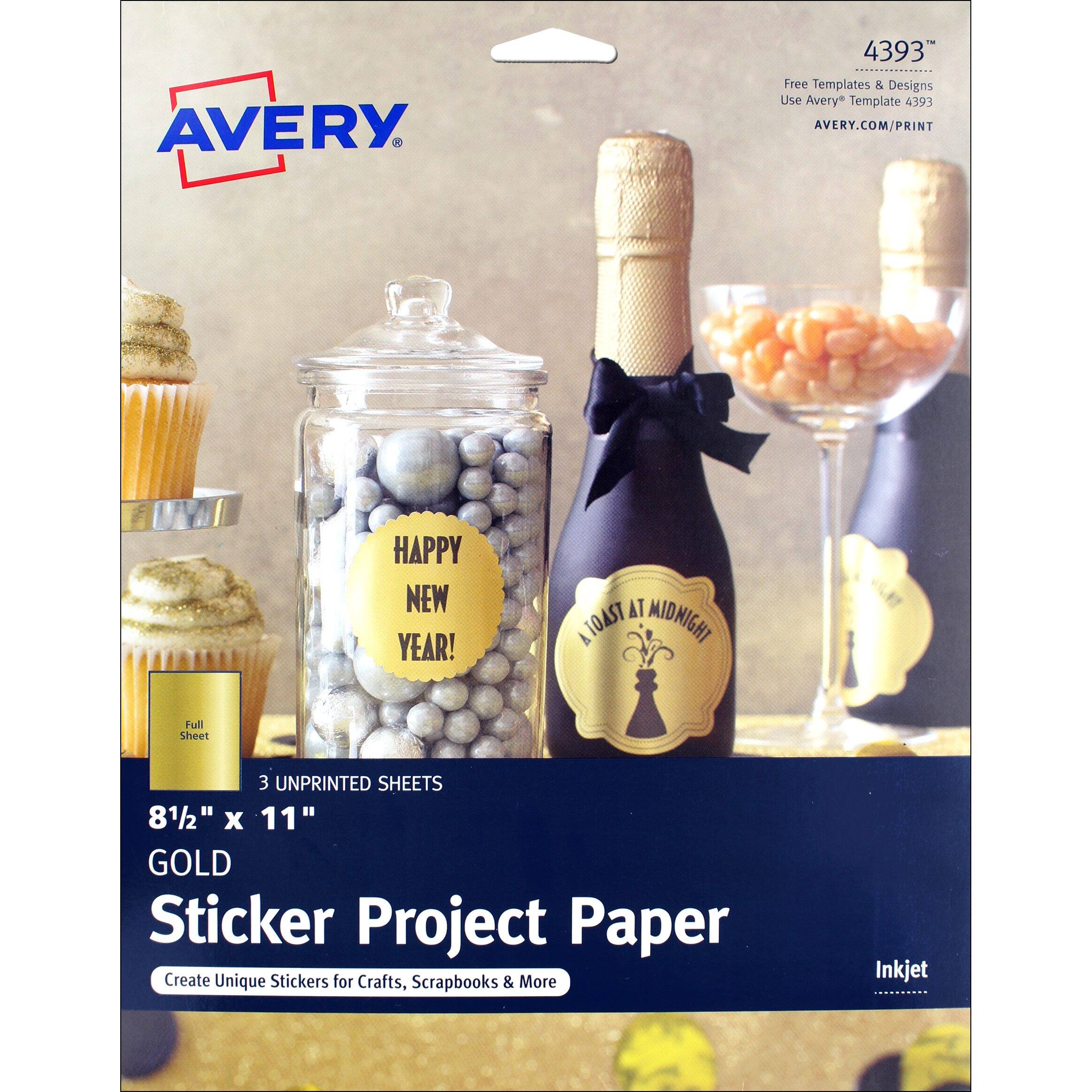 Avery Gold 8 5 X 11 Sticker Paper 3 Sheets Michaels