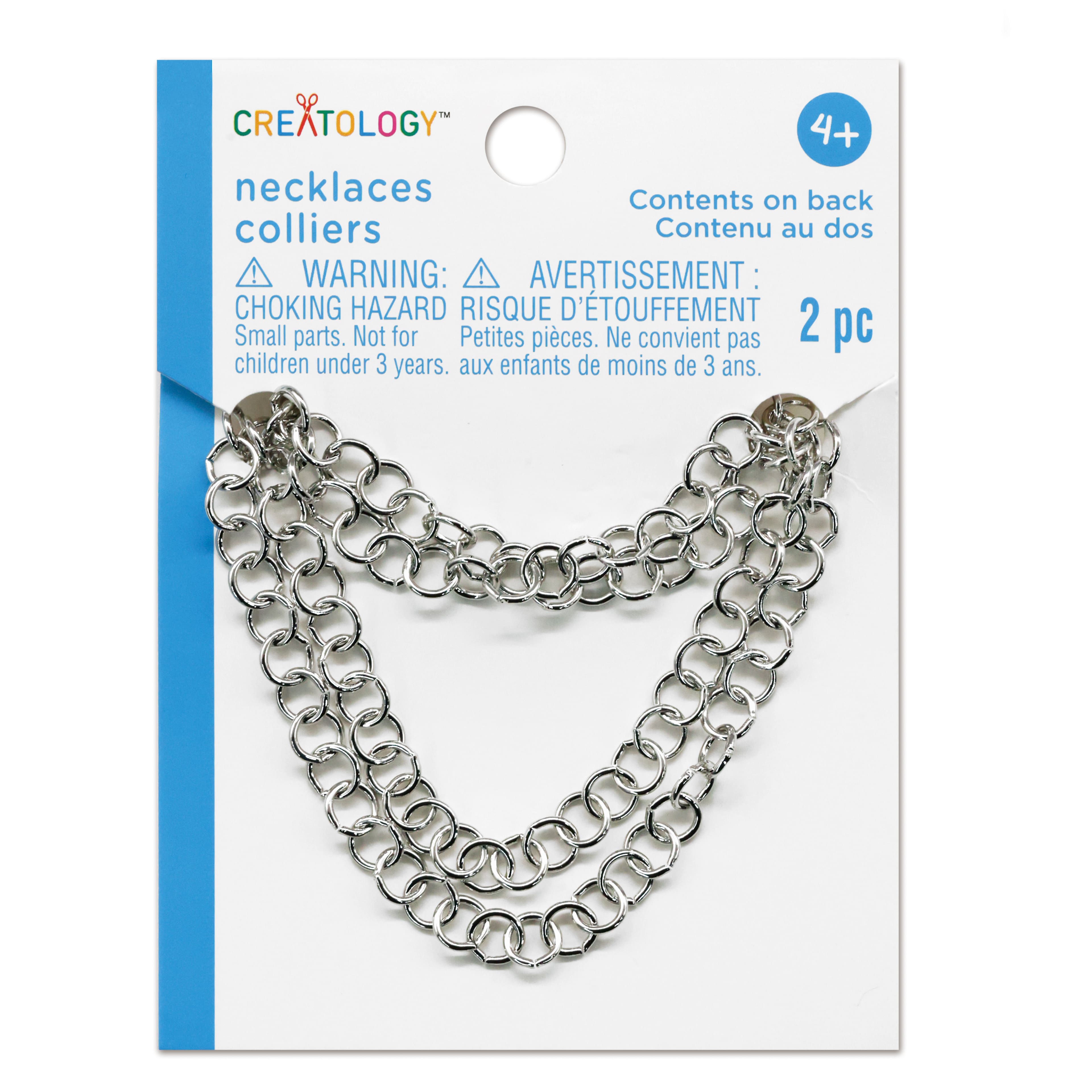 12 Packs: 2 ct. (24 total) Silver Necklaces by Creatology&#x2122;