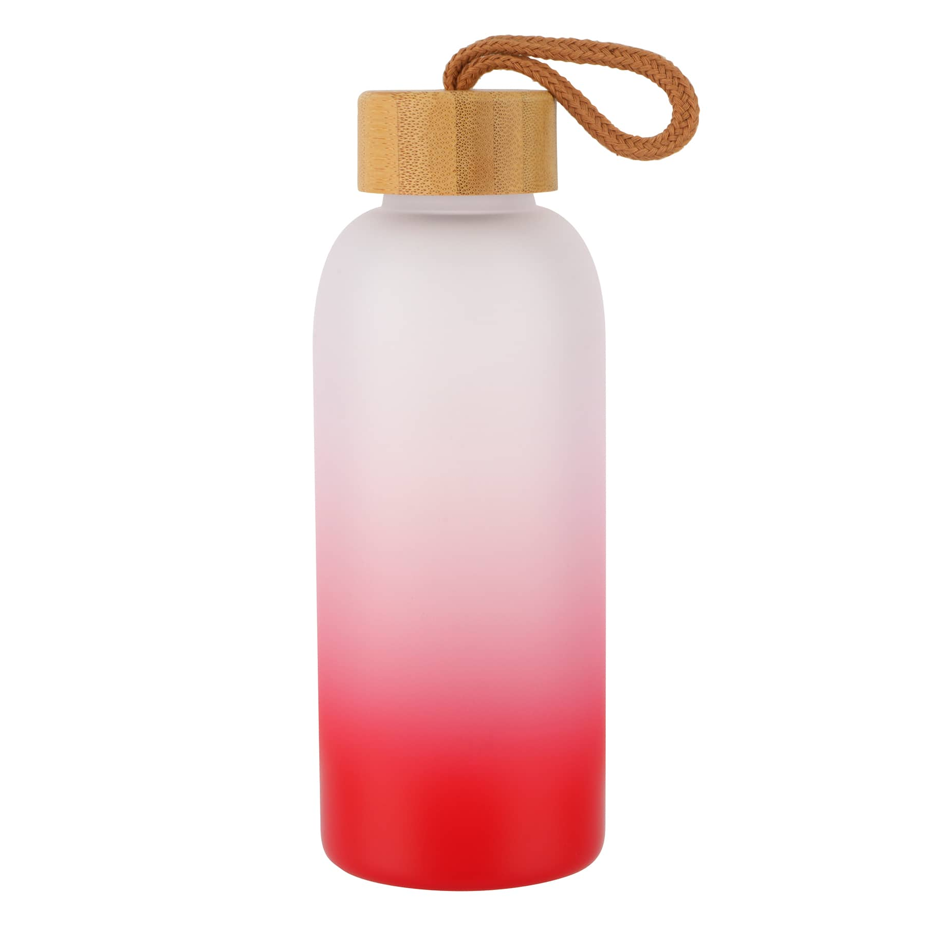 20oz. Frosted Red Gradient Glass Bottle by Make Market&#xAE;