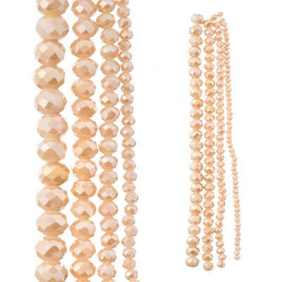 Champagne Faceted Glass Beads by Bead Landing™