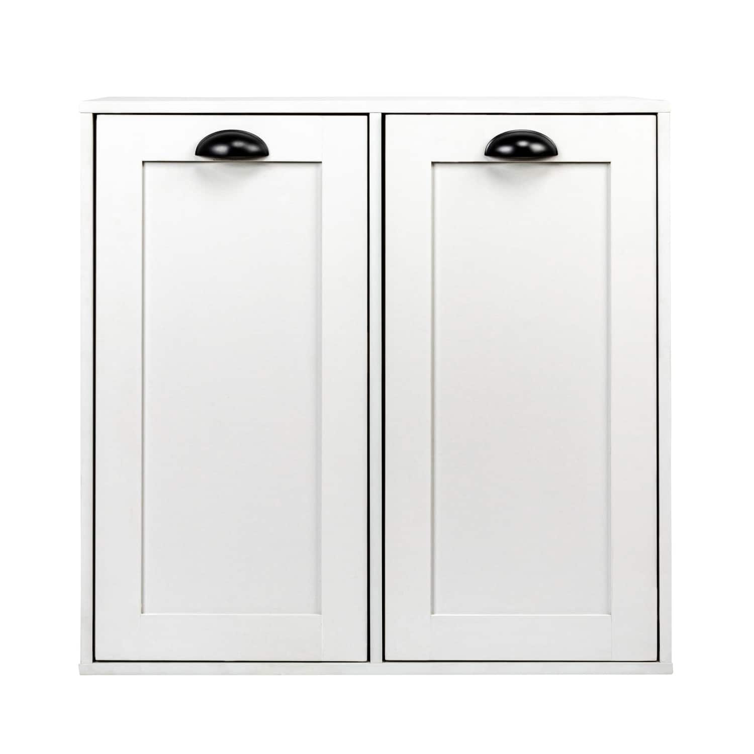 Household Essentials 30" Scandi White Finish Laundry Sorter Cabinet