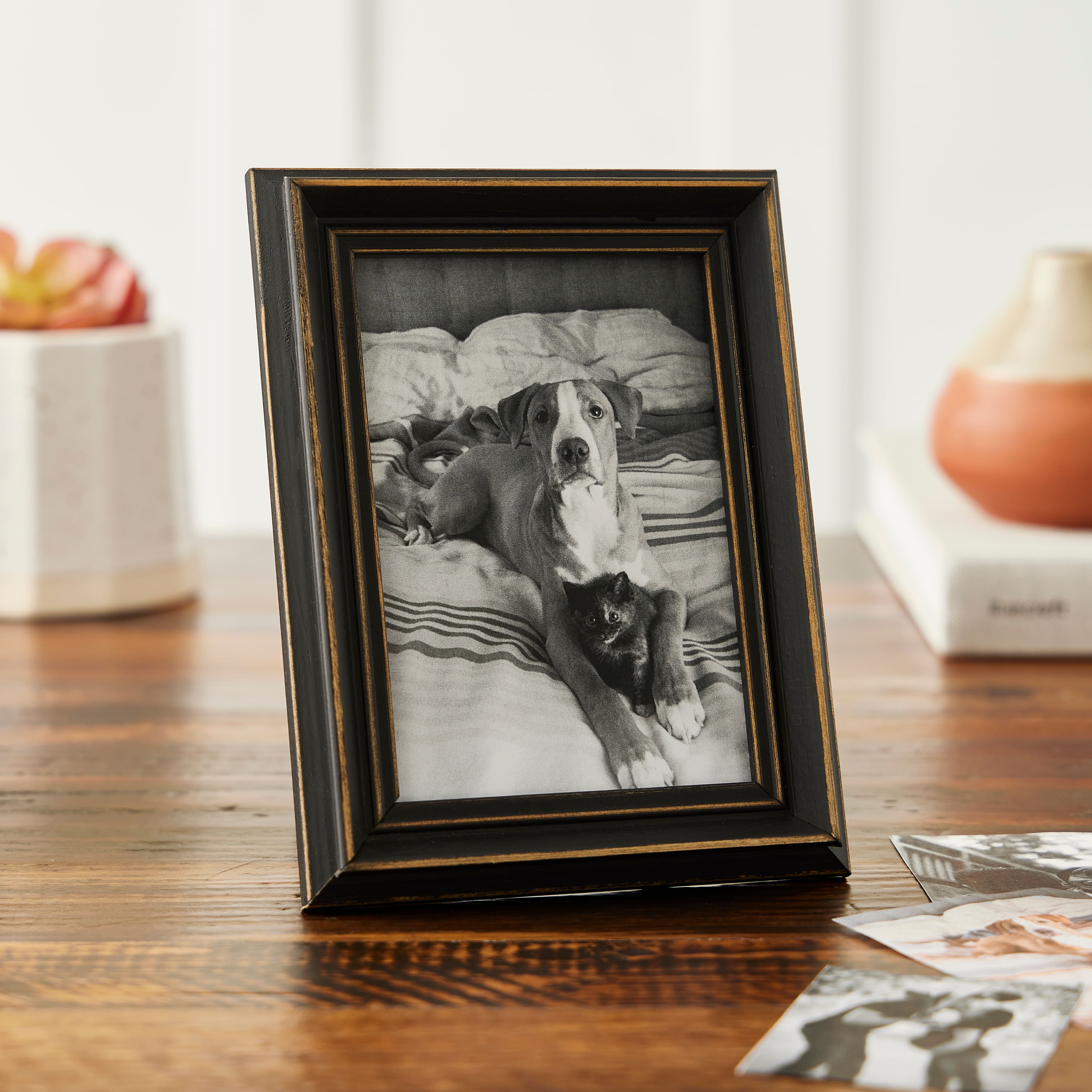 Simply Essentials™ Distressed Black Wood Frame by Studio Décor