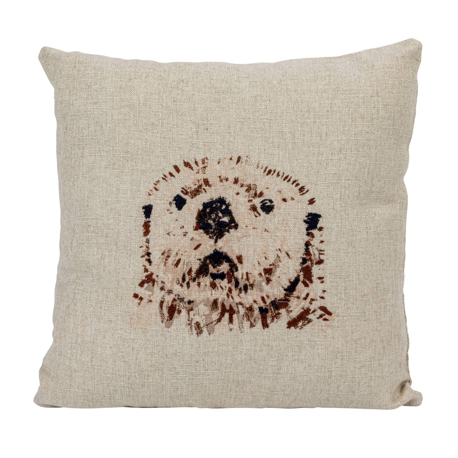 Hello Honey® Embroidered Animal Design Linen Pillow Set