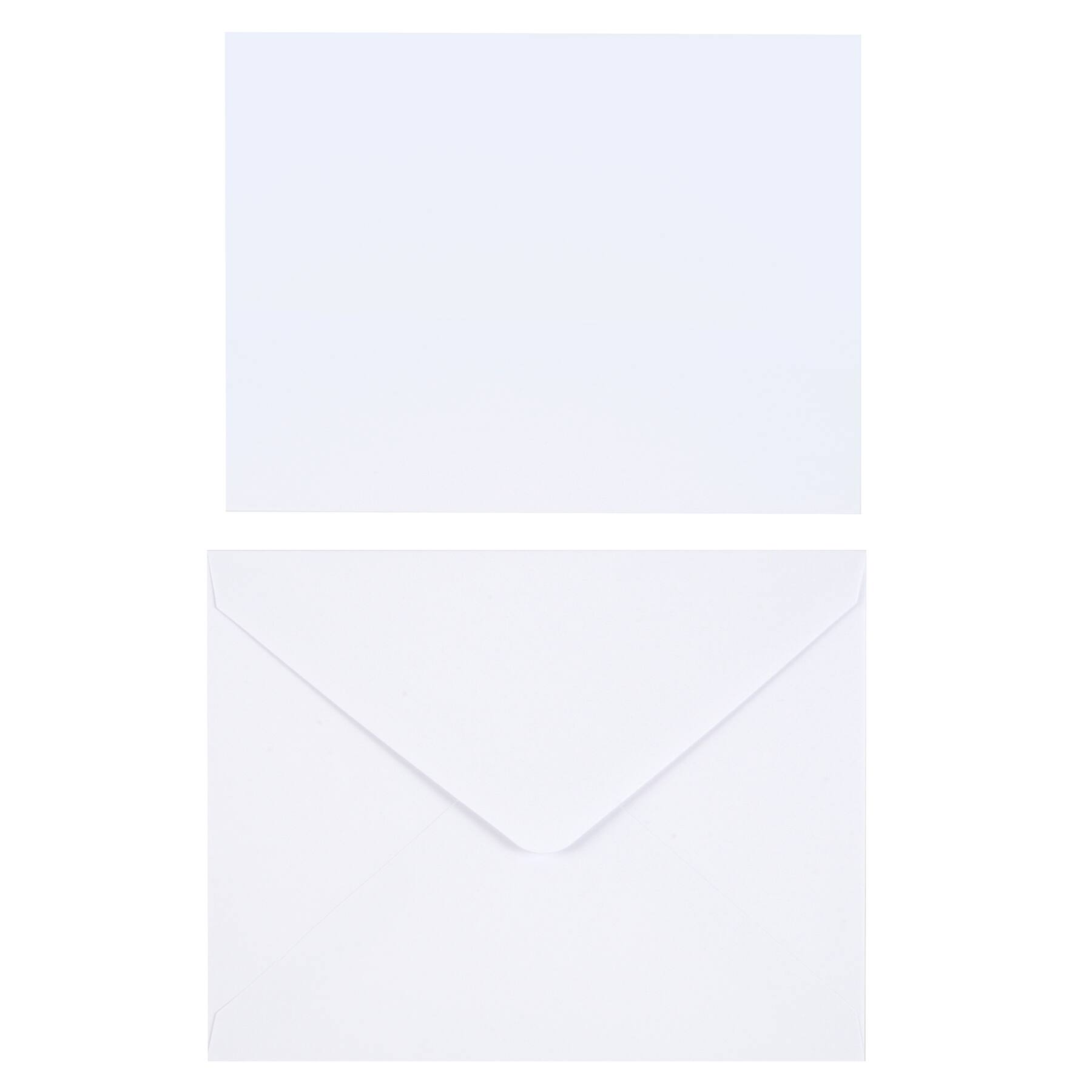 50 Sets of White Flat Cards & Envelopes by Recollections™, 5" x 7"