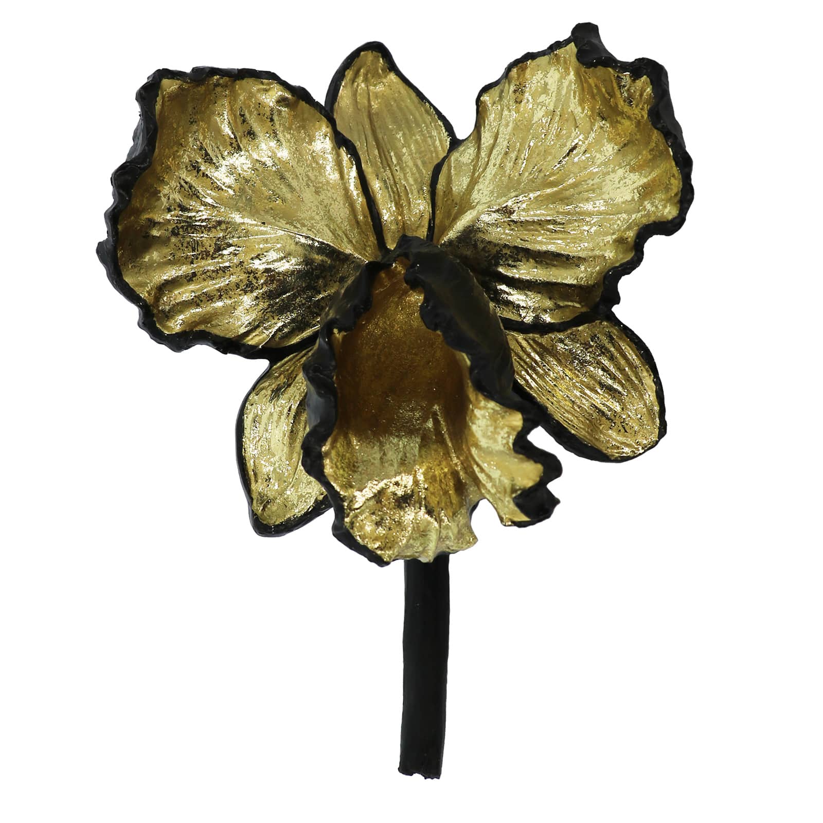 7&#x22; Black &#x26; Gold Flower D&#xE9;cor by Ashland&#xAE;
