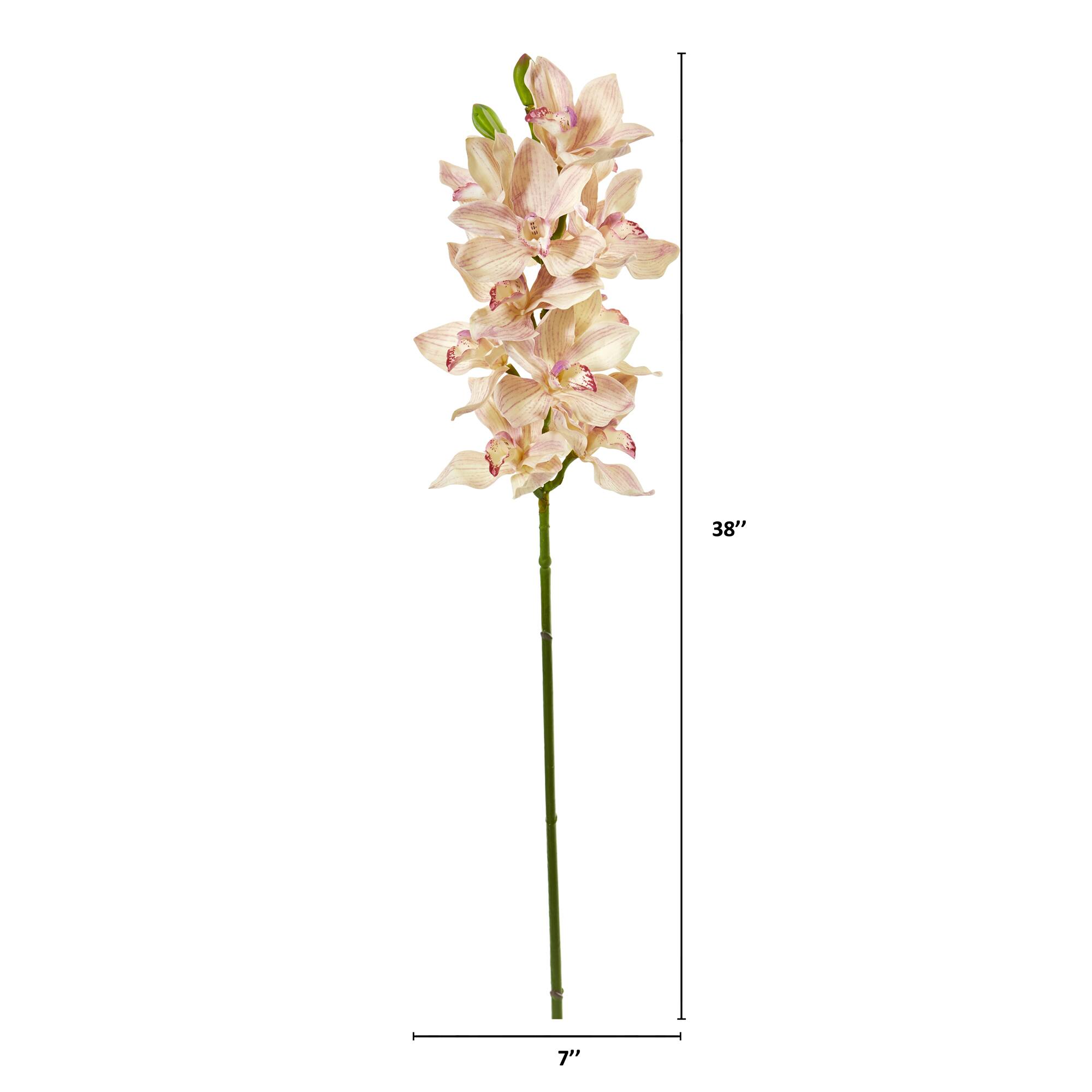 38&#x22; Cymbidium Orchid Artificial Flower (Set of 3)