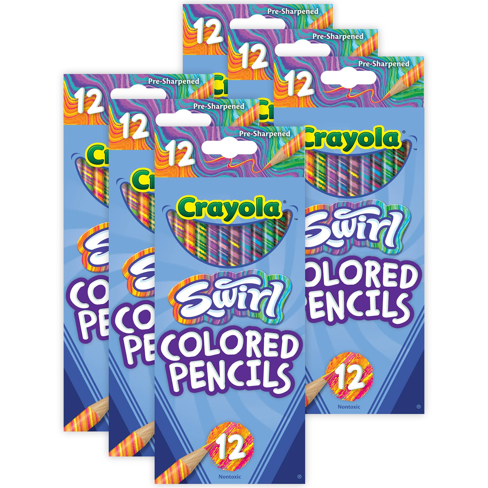 Crayola® SWIRL Colored Pencils, 12 Packs of 12