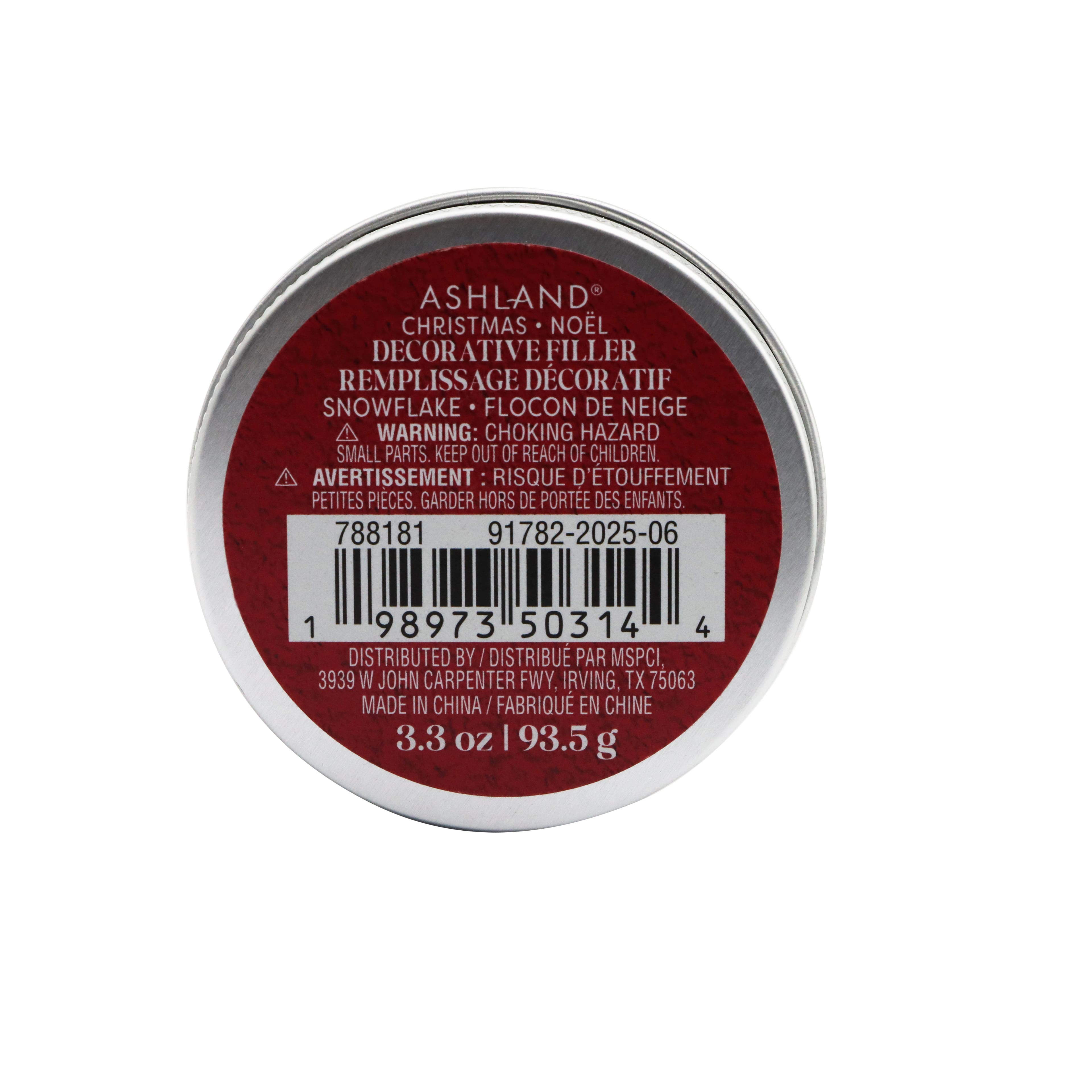 3.3oz. White Iridescent Glitter Snowflake Decorative Filler by Ashland&#xAE;