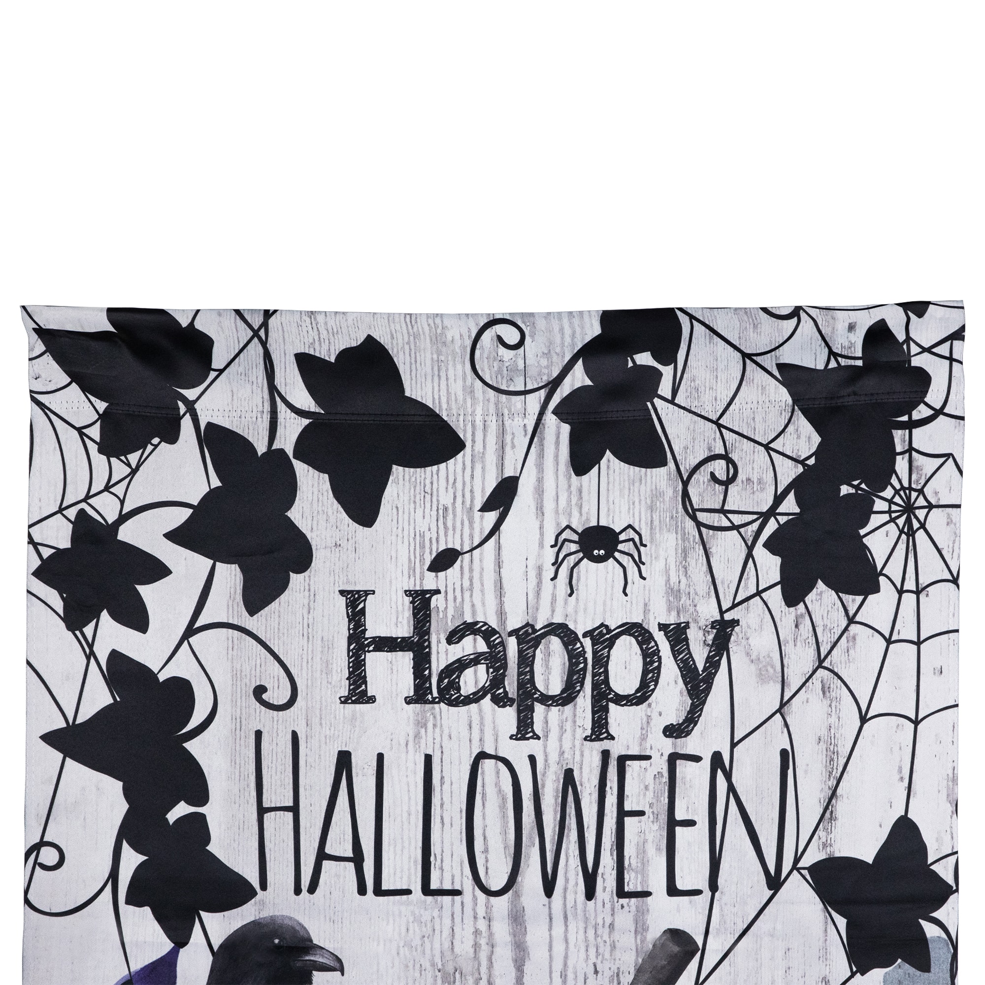 40&#x22; x 28&#x22; Pumpkins &#x26; Crow Happy Halloween Outdoor House Flag