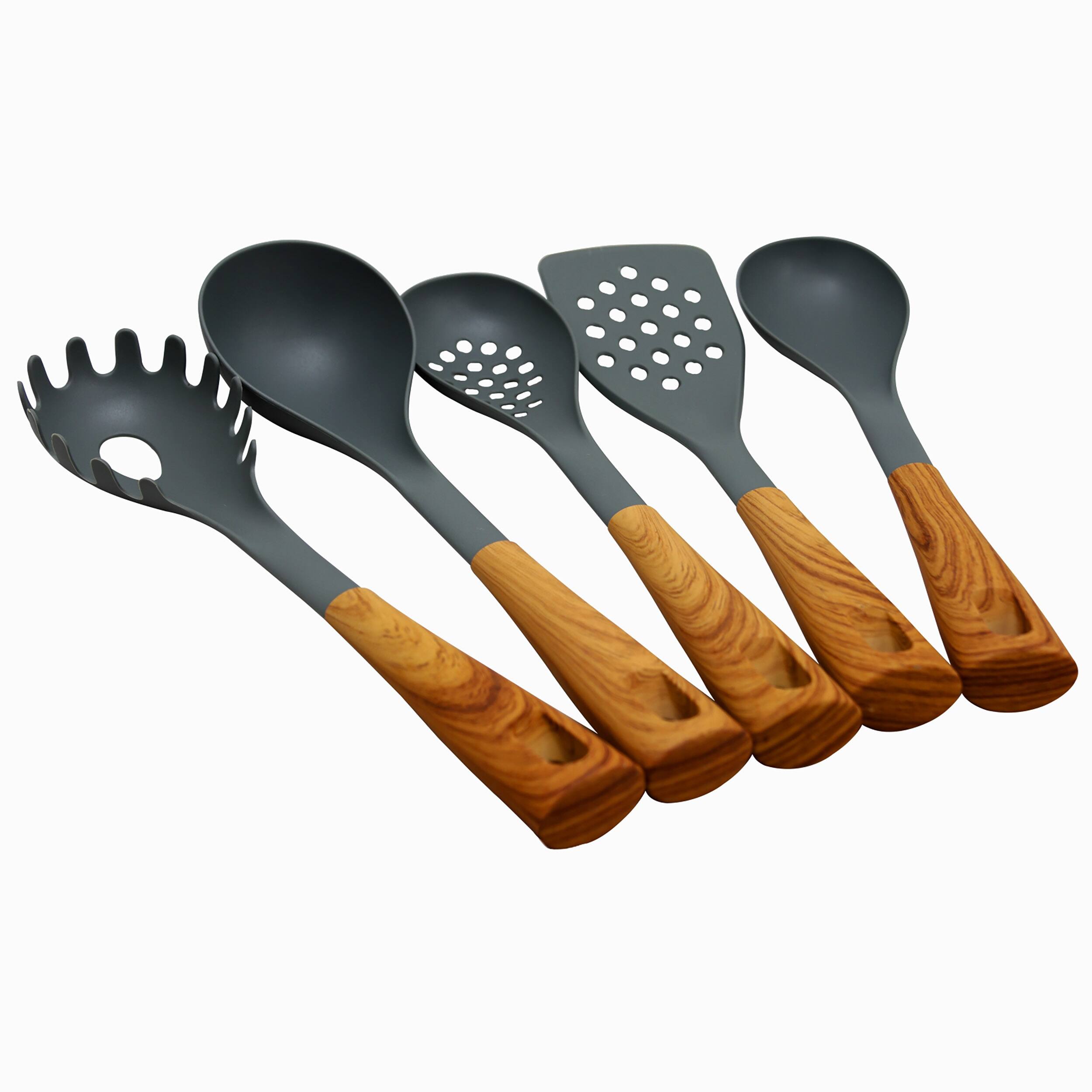Oster Everwood Nylon &#x26; Wood Inspired Handles Kitchen Tool Set, 5ct.