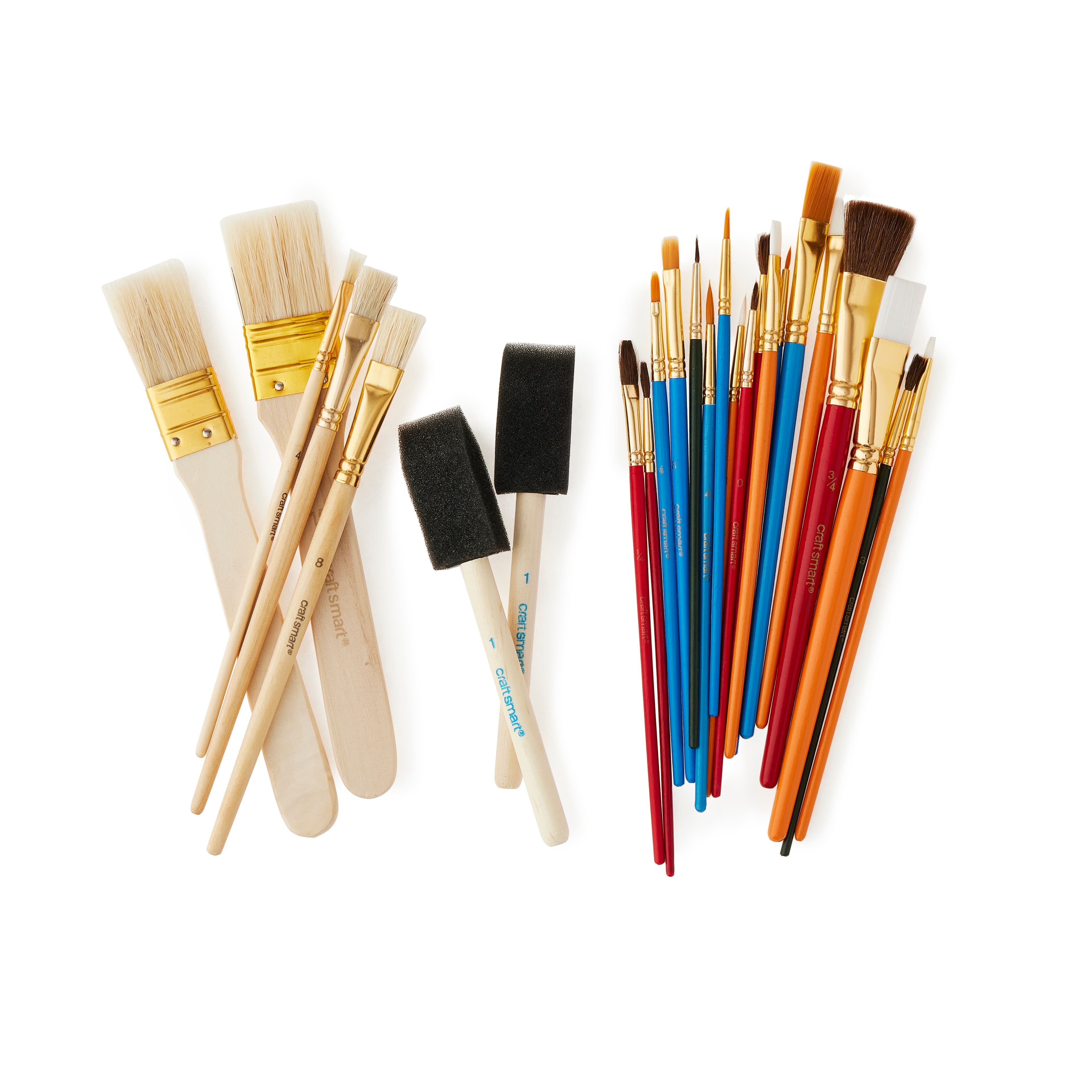 7ct Small Paint Brush Set - Hand Made Modern Brand New Arts and Crafts