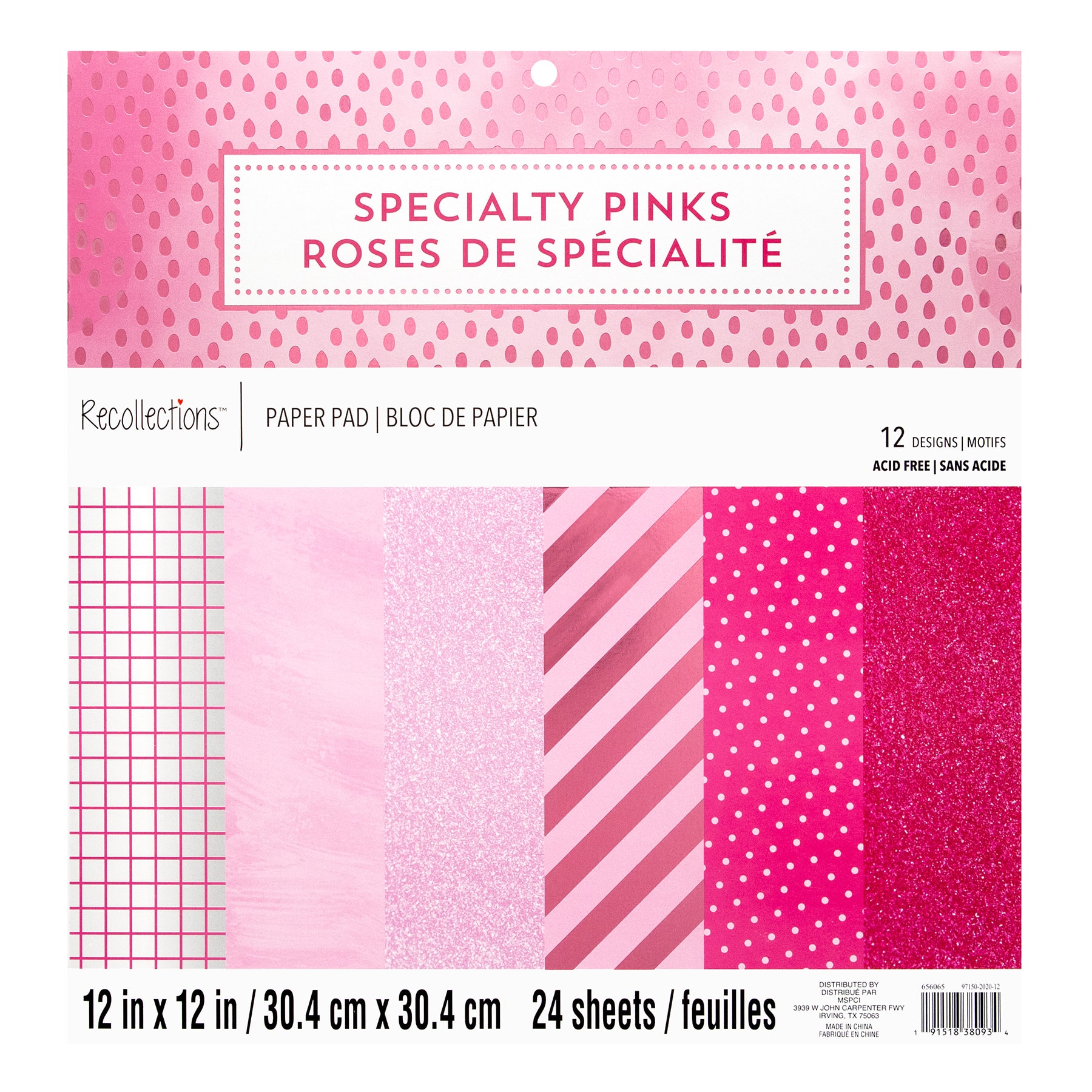 6 Pack: Specialty Pinks Paper Pad by Recollections™, 12" x 12"