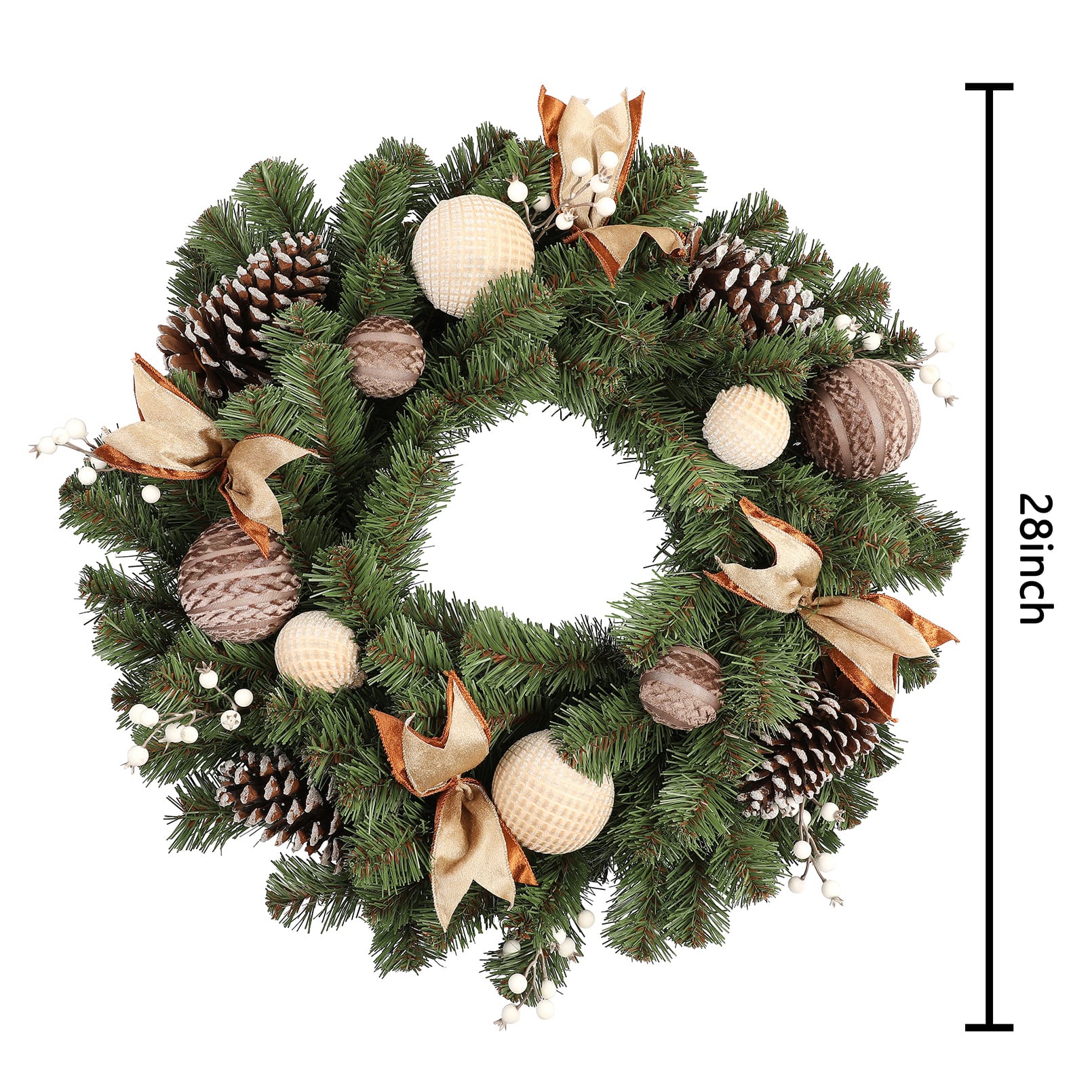 28&#x22; Pinecone &#x26; Ornament Wreath by Ashland&#xAE;