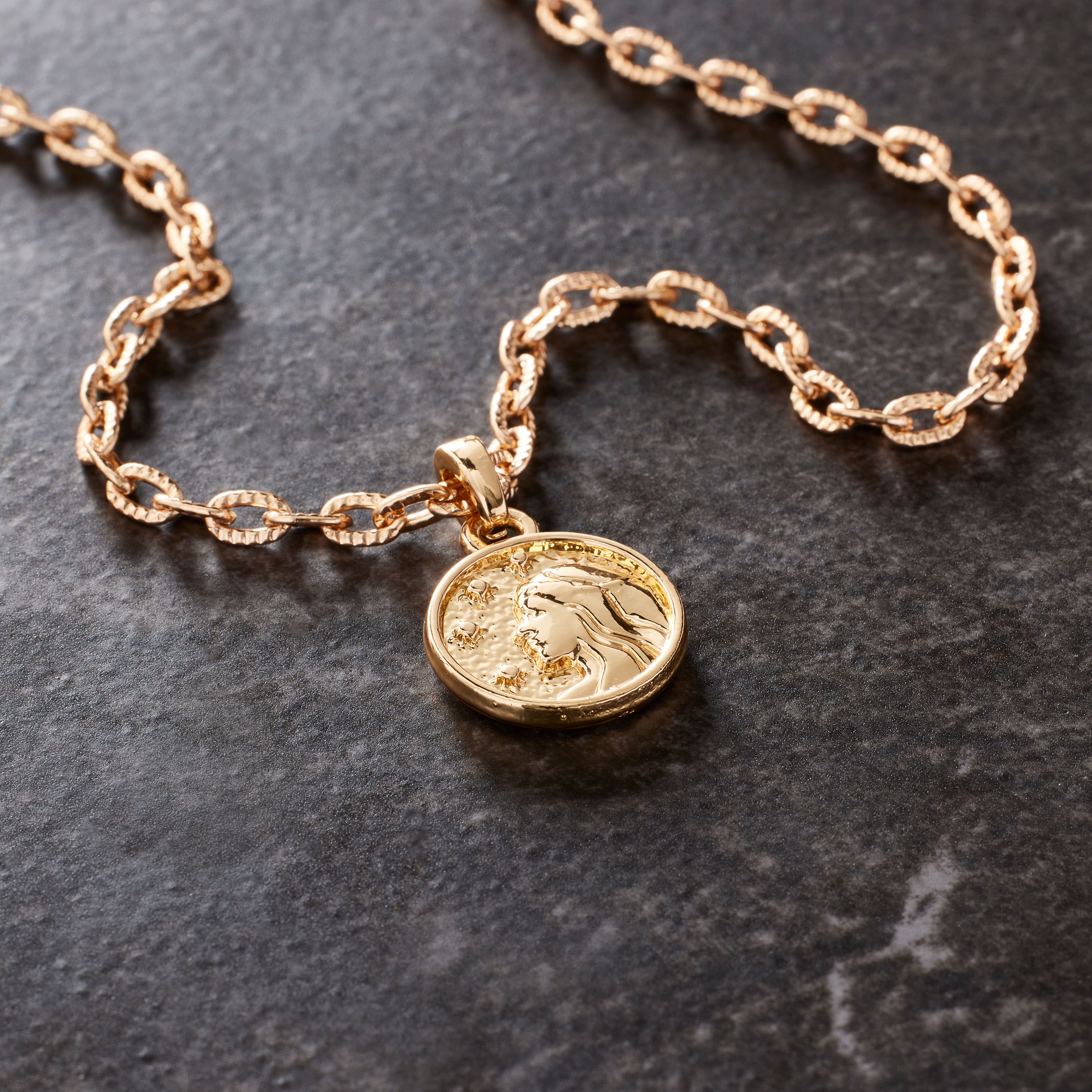 12 Pack: Metal Zodiac Coin Charm by Bead Landing™