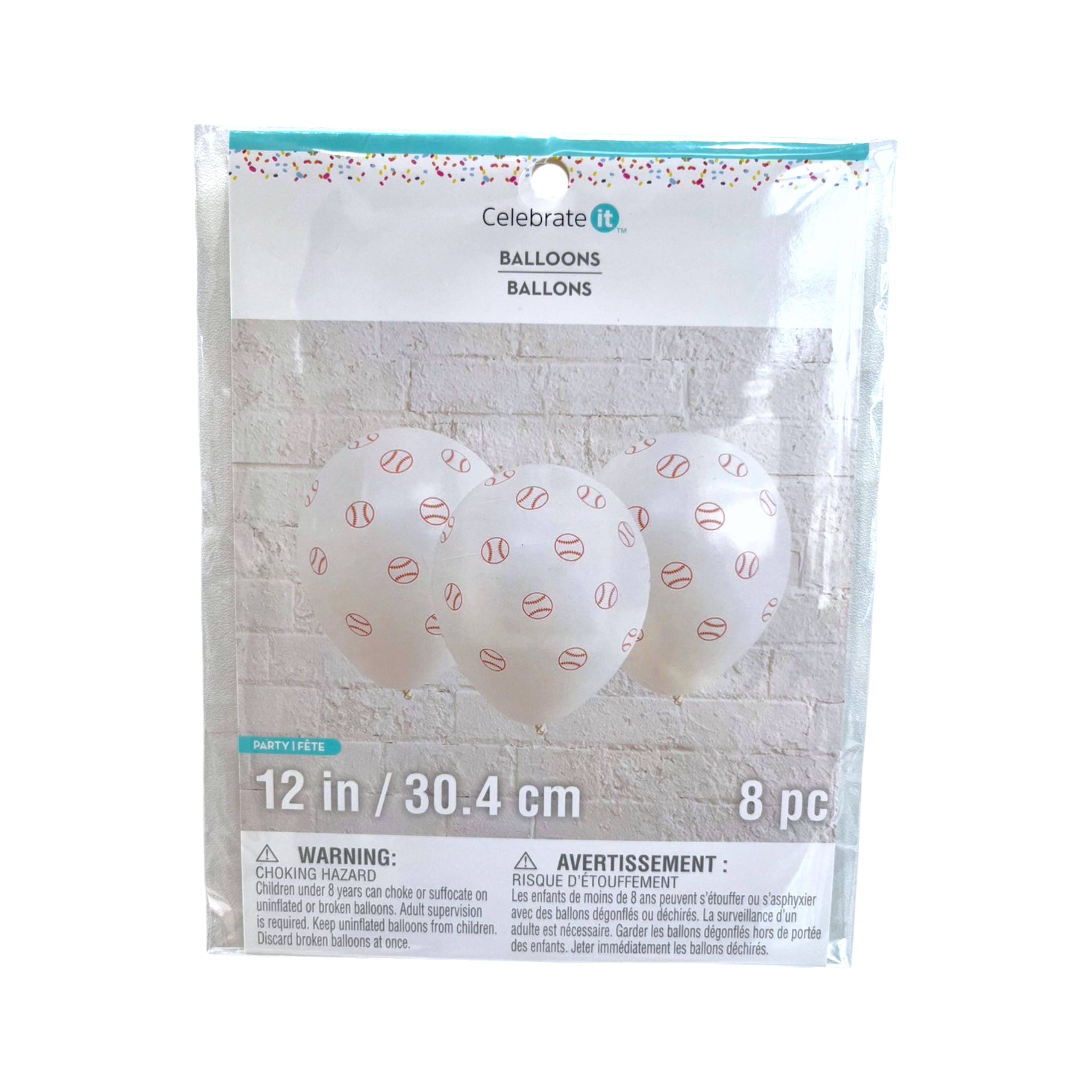 12 Packs: 8 ct. (96 total) 12" Sports Latex Balloons by Celebrate It