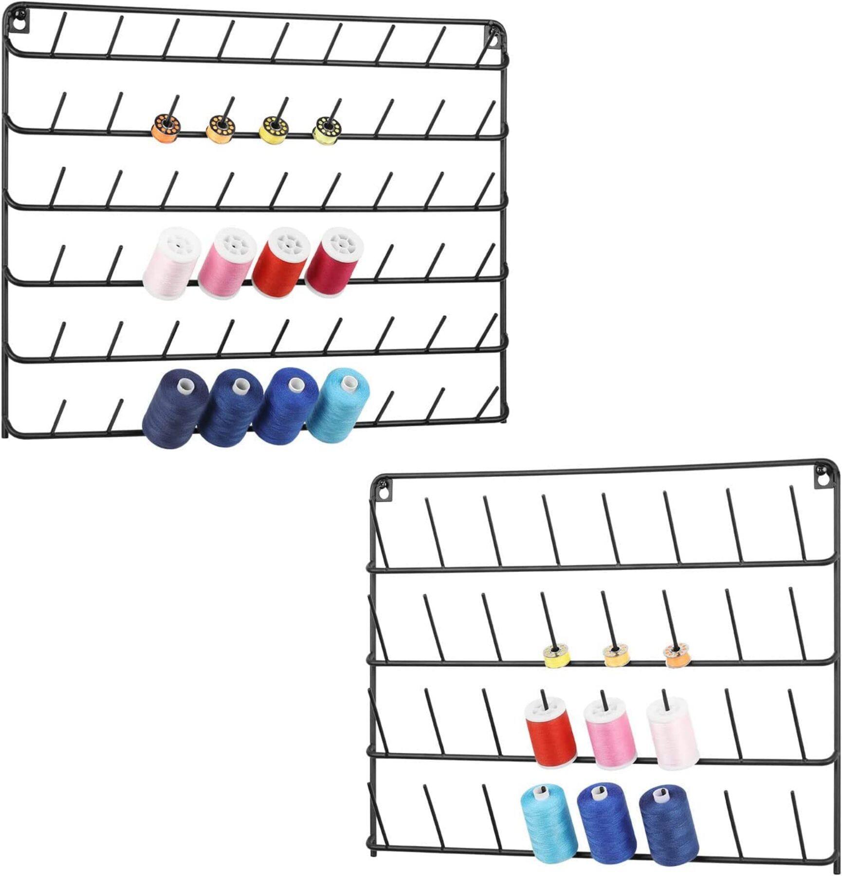 NEX™ Black 32-Spool Wall-Mounted Sewing Thread Rack, 2ct.