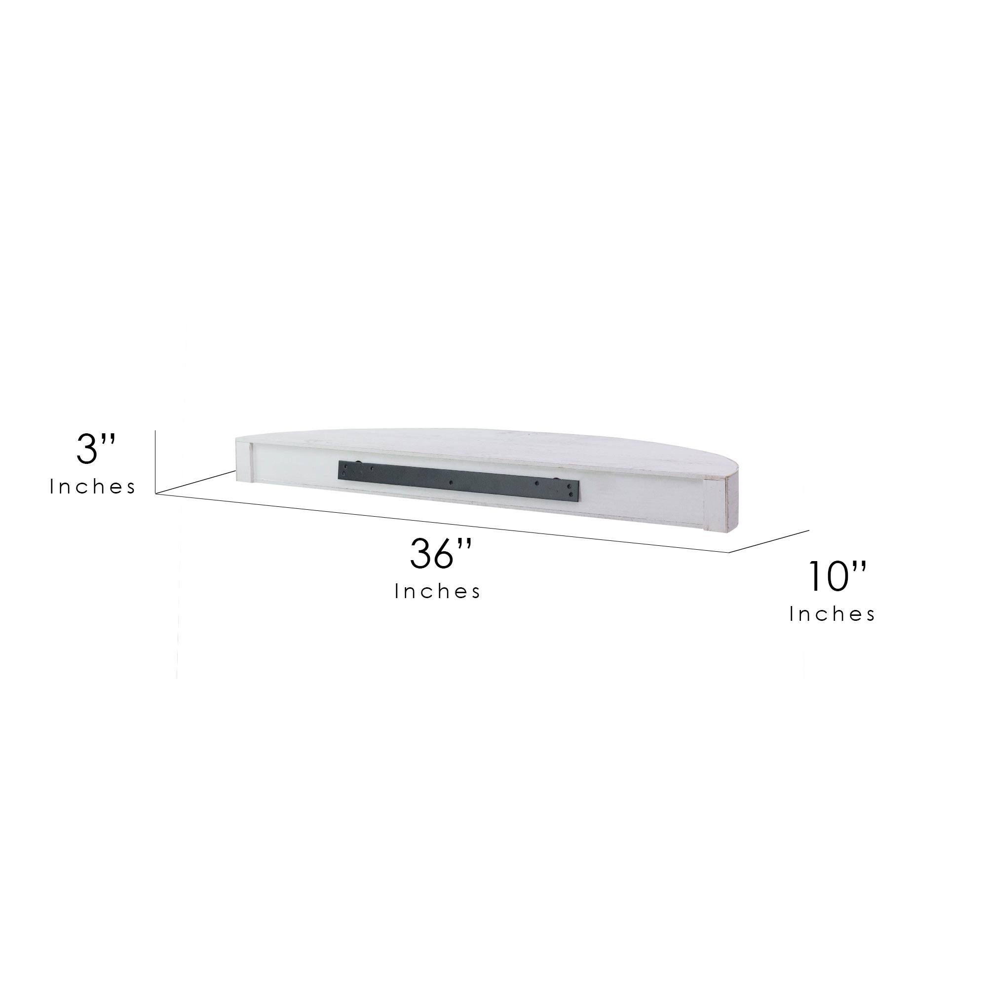 Round Wood Floating Wall Shelf