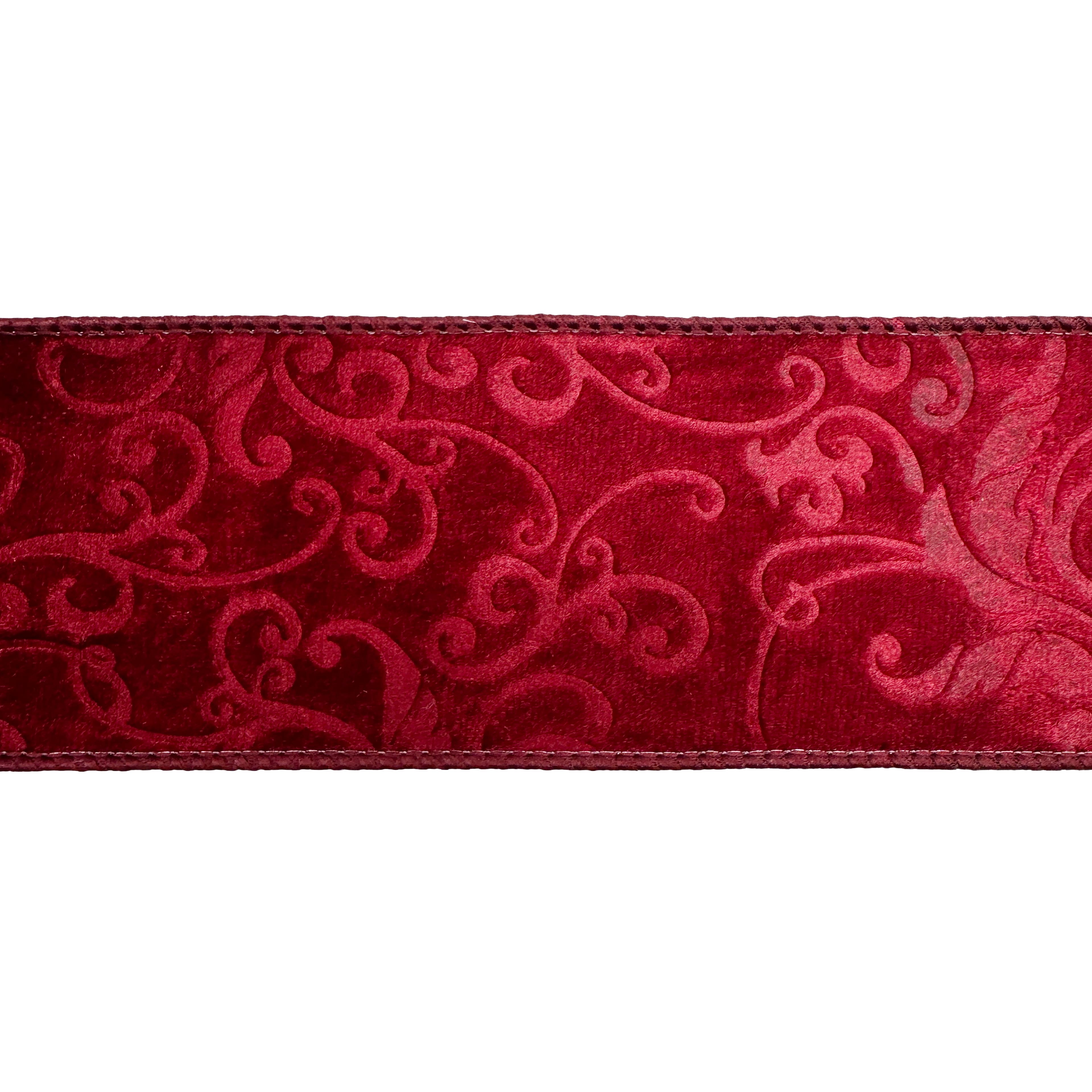 20.5&#x22; Burgundy Embossed Velvet Tree Bow by Celebrate It&#xAE;