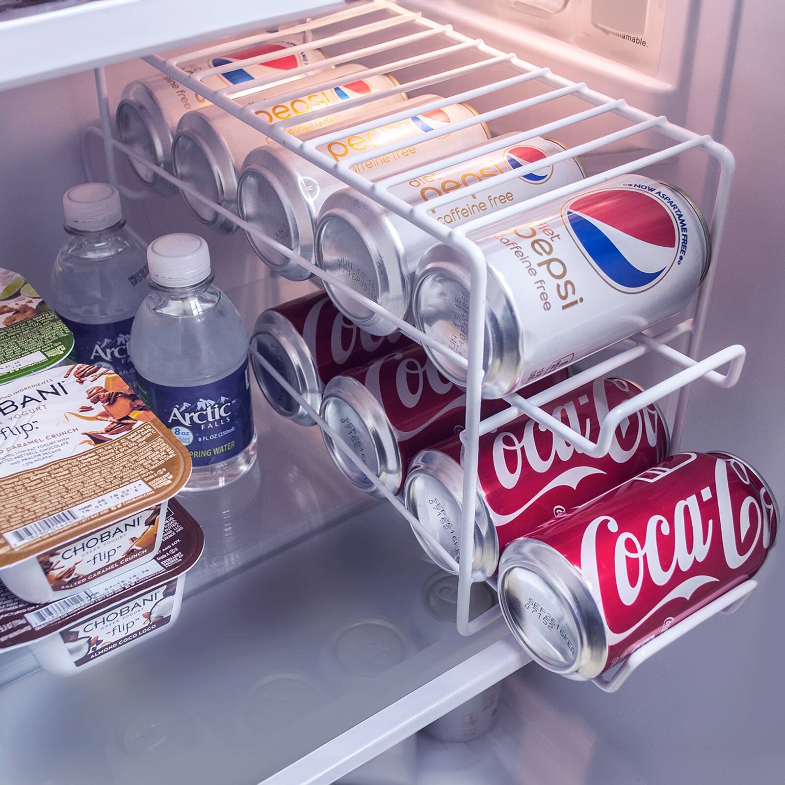 Sorbus 18" White Canned Beverage Dispenser Rack