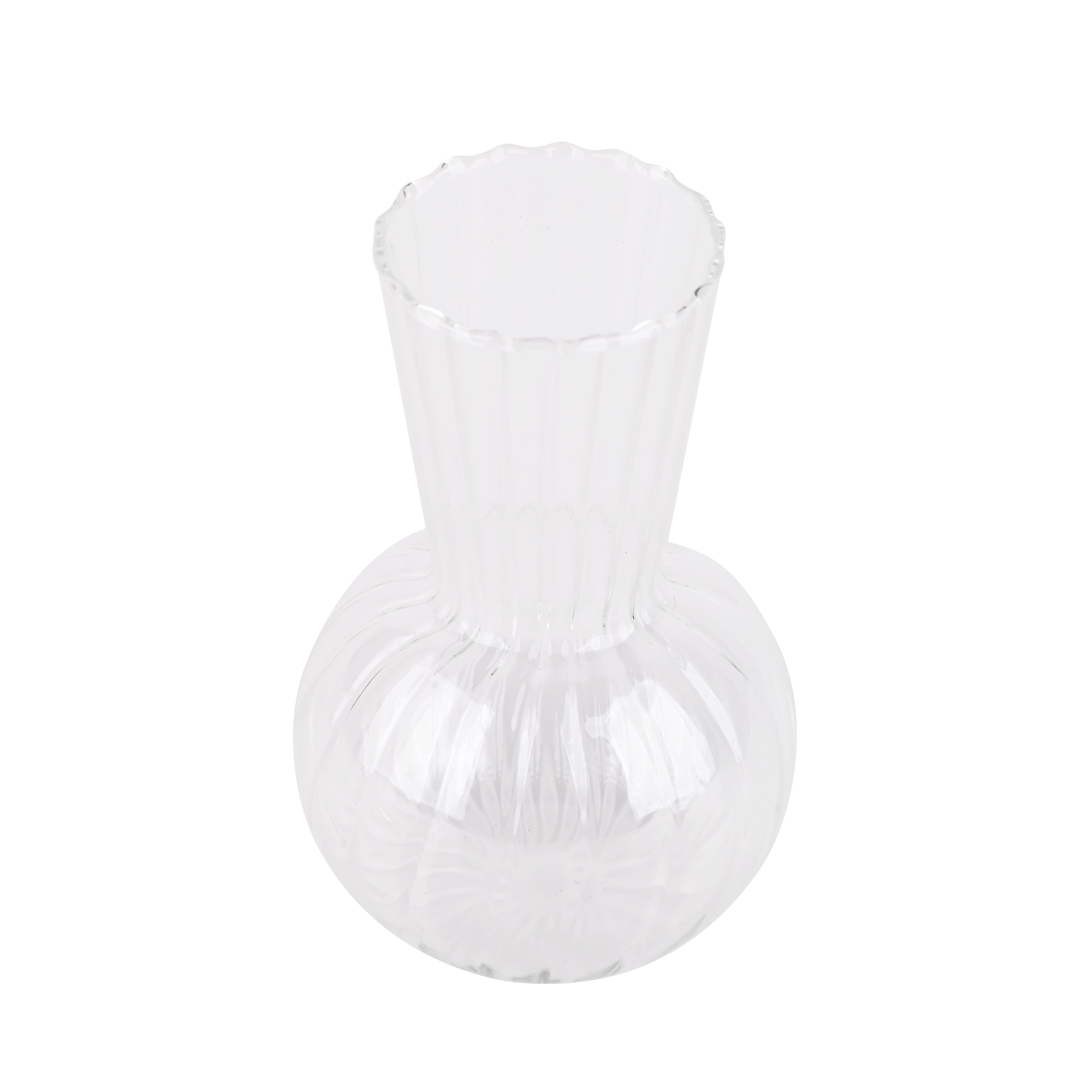 4" Clear Fluted Blown Glass Bud Vase by Ashland®