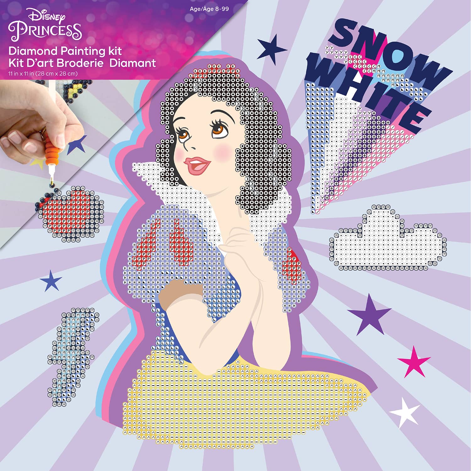 Camelot® Dots Intermediate Snow White Caring POW-ER Dotz Box Diamond Painting Kit