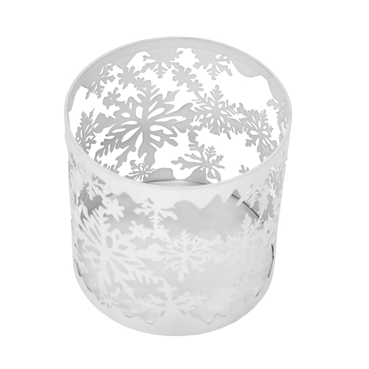 4.25&#x22; White Metal Snowflake Candle Holder by Ashland&#xAE;