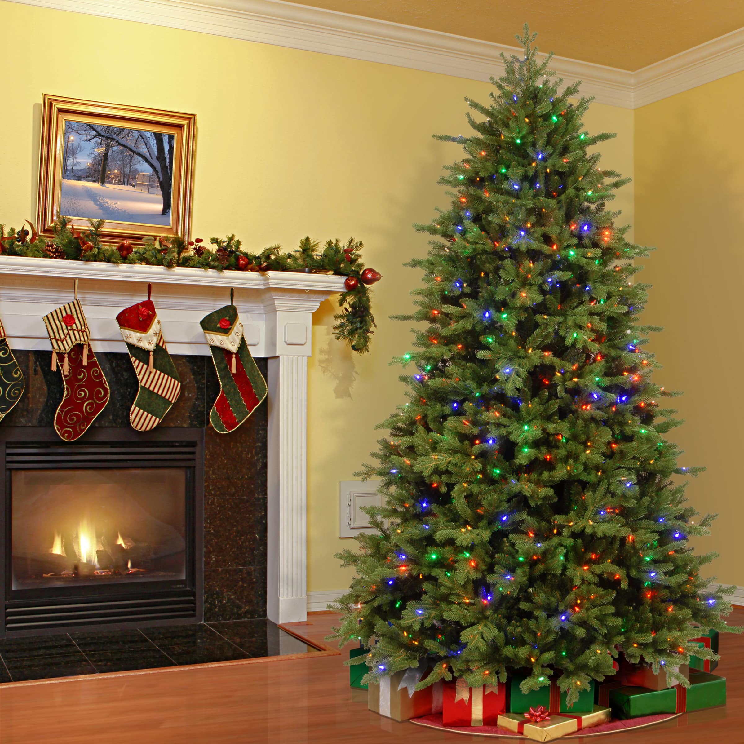 7.5ft. Pre-Lit PowerConnect&#x2122; Princeton Fraser Fir Artificial Christmas Tree, Dual Color&#xAE; LED Lights