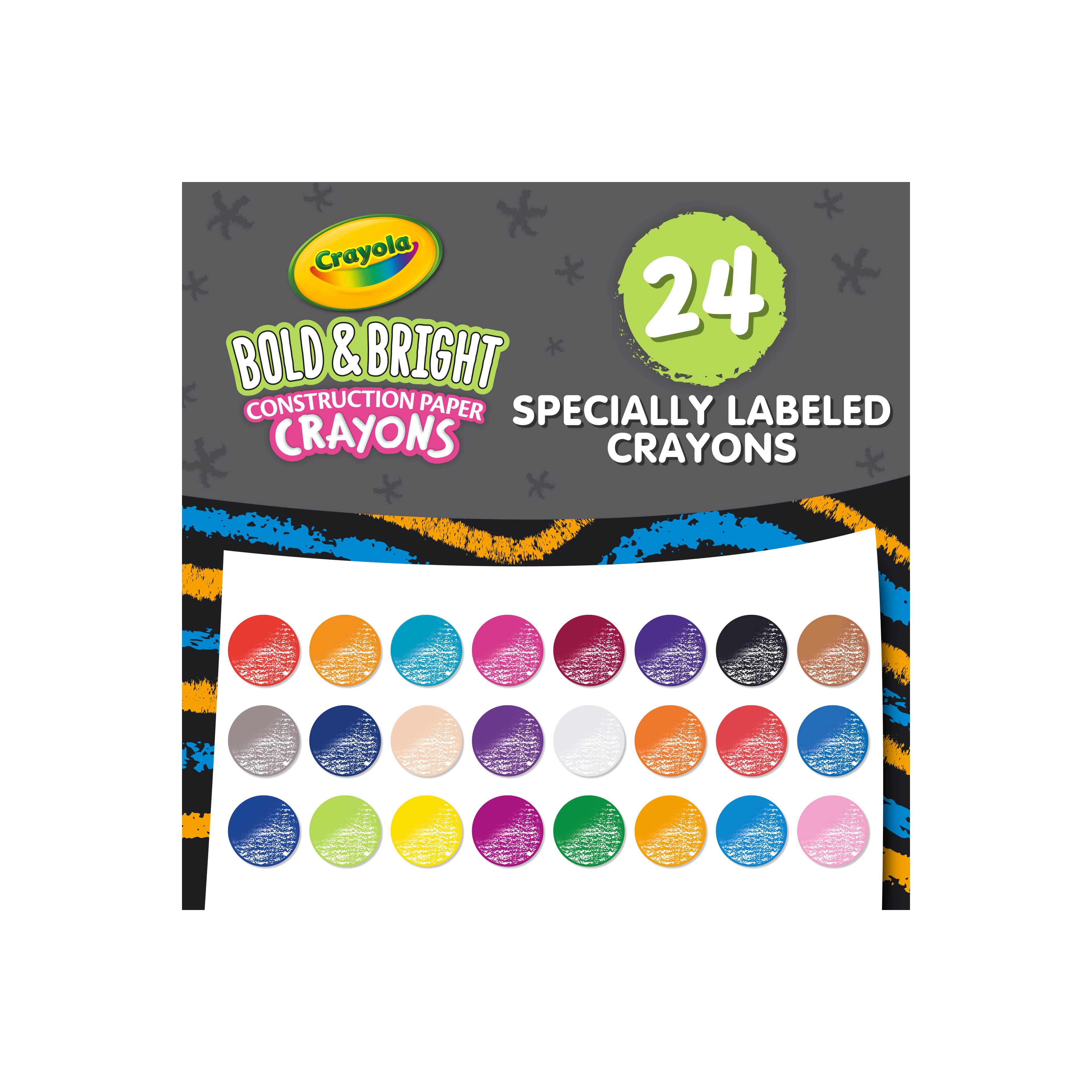 Crayola&#xAE; Bold &#x26; Bright Construction Paper Crayons, 24ct.