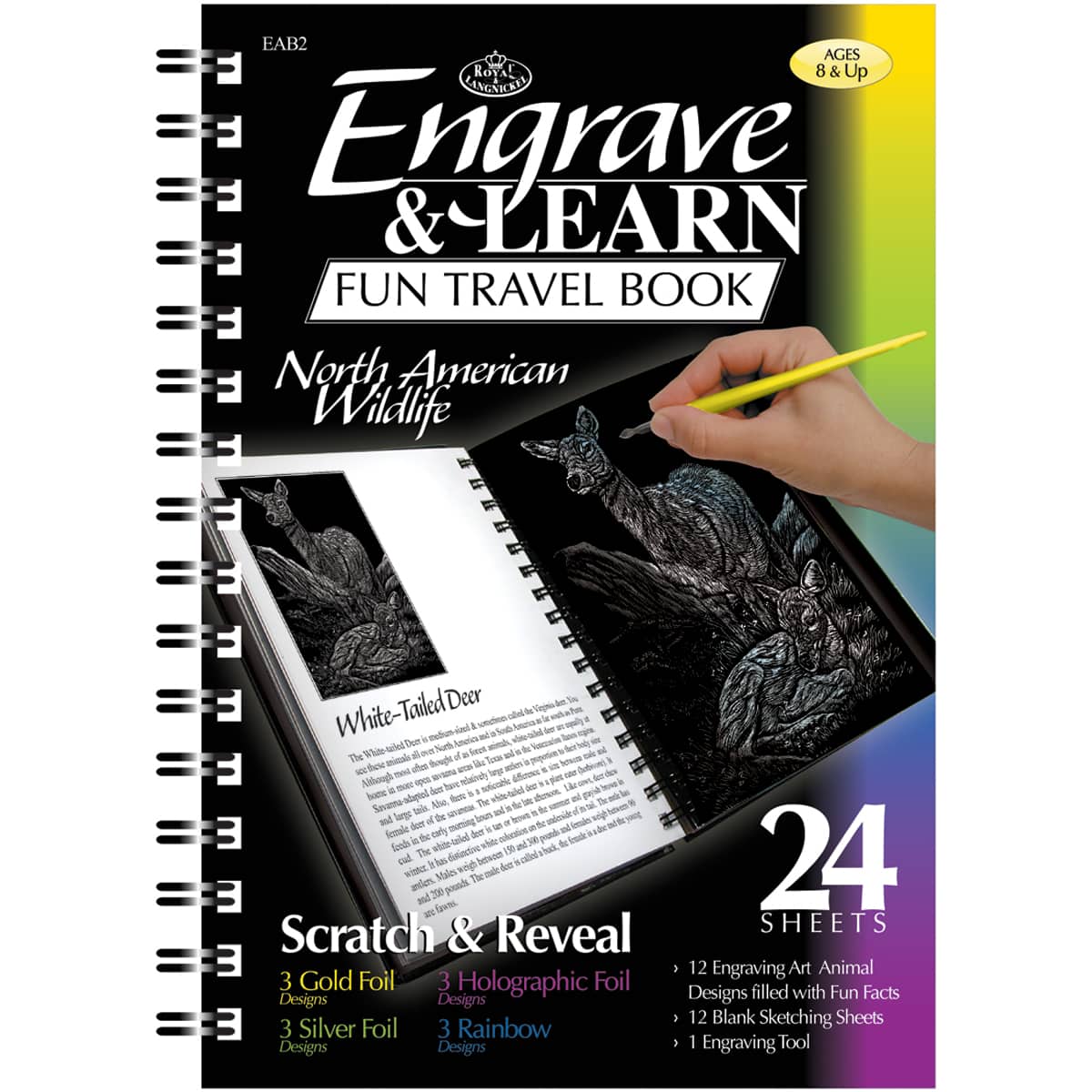 Engrave &#x26; Learn North American Wildlife Travel Book